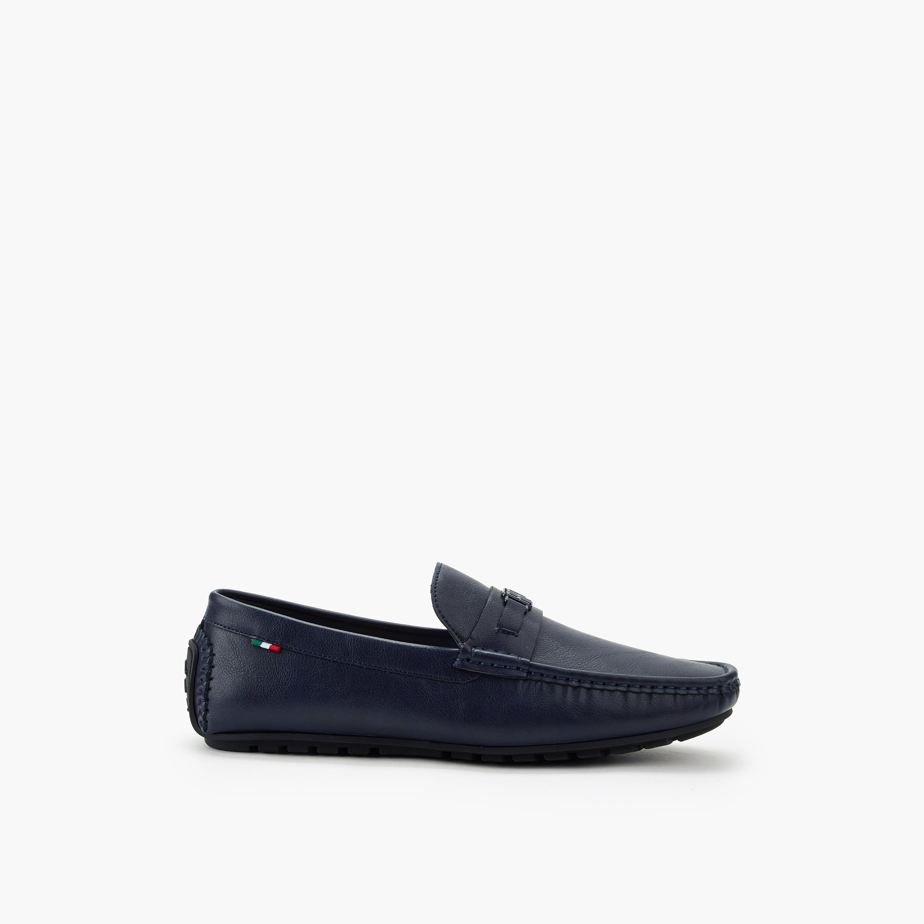 Renzo Ruganni Men Logo Accent Slip-On Moccasins-men-shoes-loafersandmoccasins-image-3