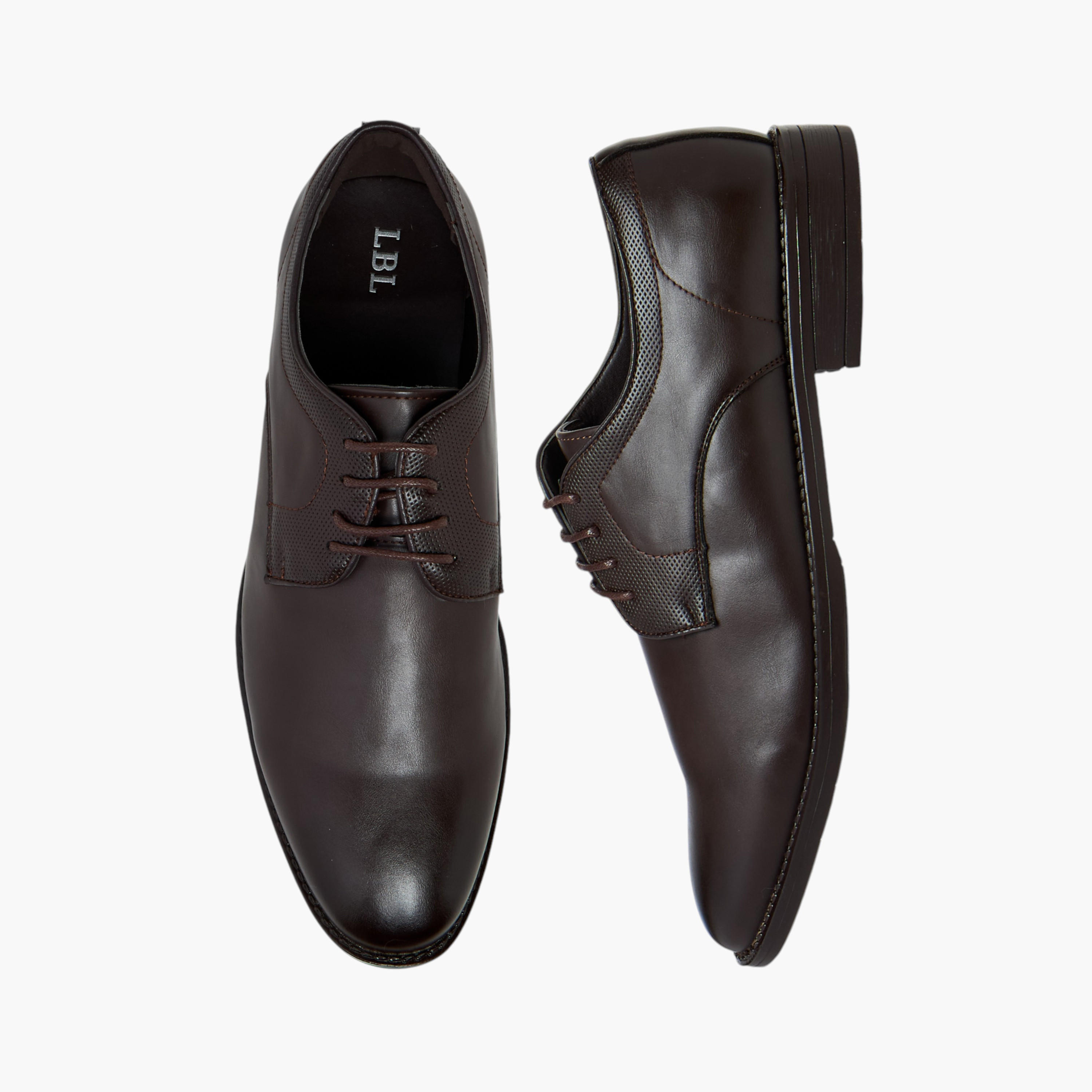 LBL by Shoexpress Solid Lace-Up Derby Shoes-men-shoes-formalshoes-image-1