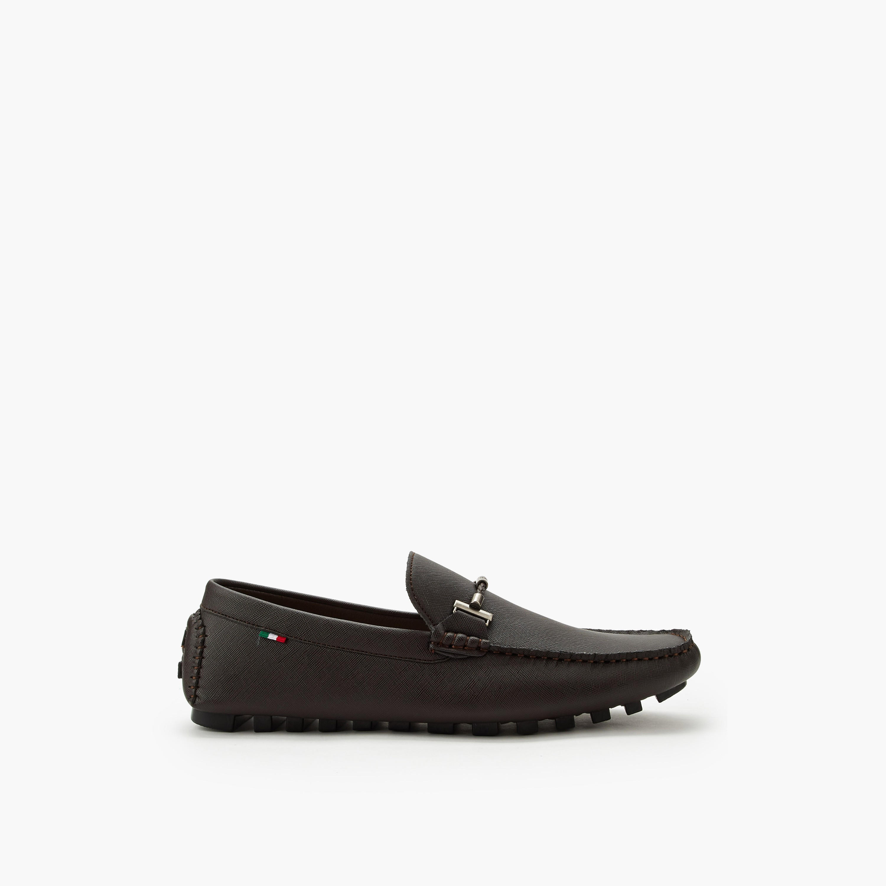 Renzo Ruganni Men Textured Slip-On Moccasins-men-shoes-loafersandmoccasins-image-3
