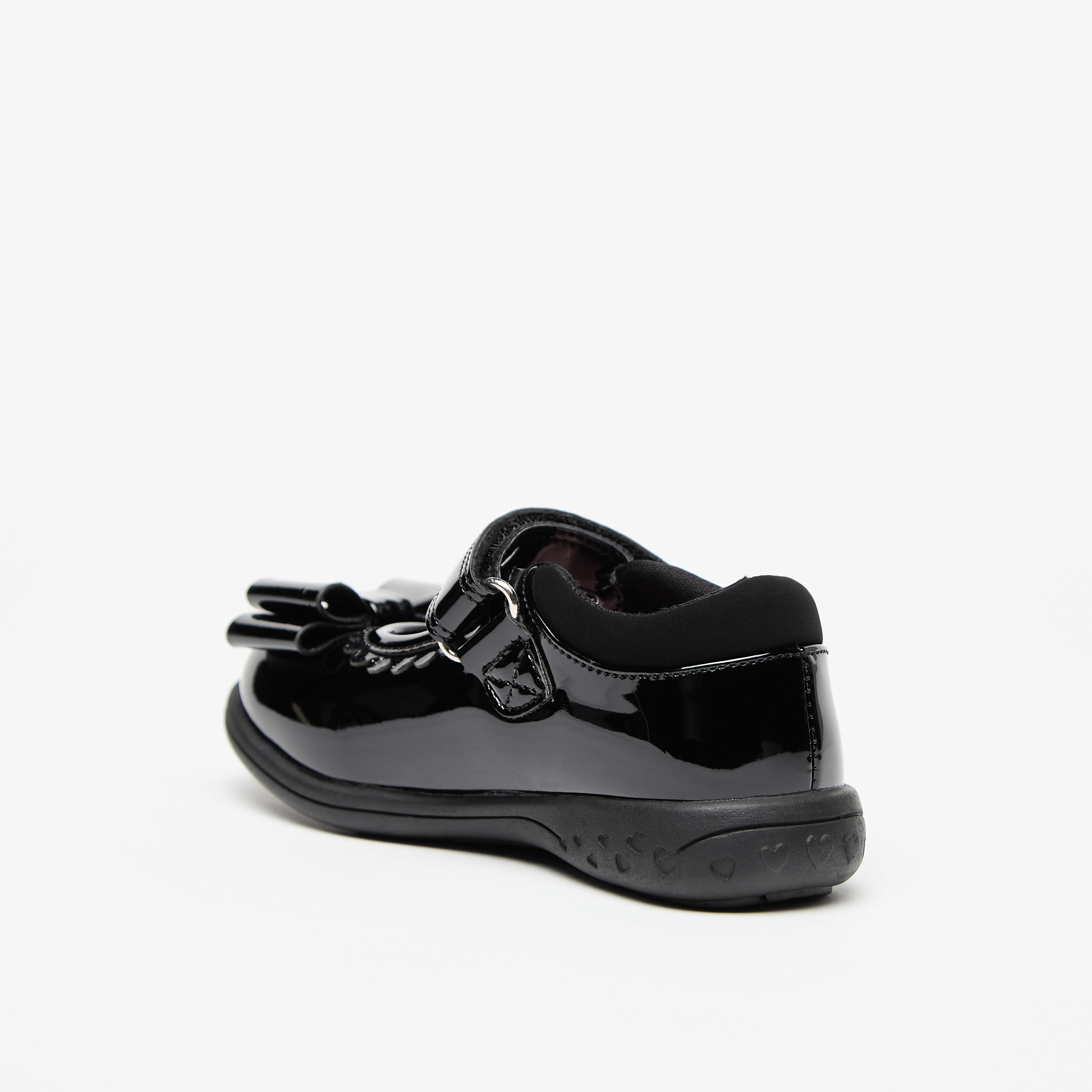 Juniors Bow Accent Mary Jane Shoes with Hook and Loop Closure-girls-shoes-schoolshoes-image-2