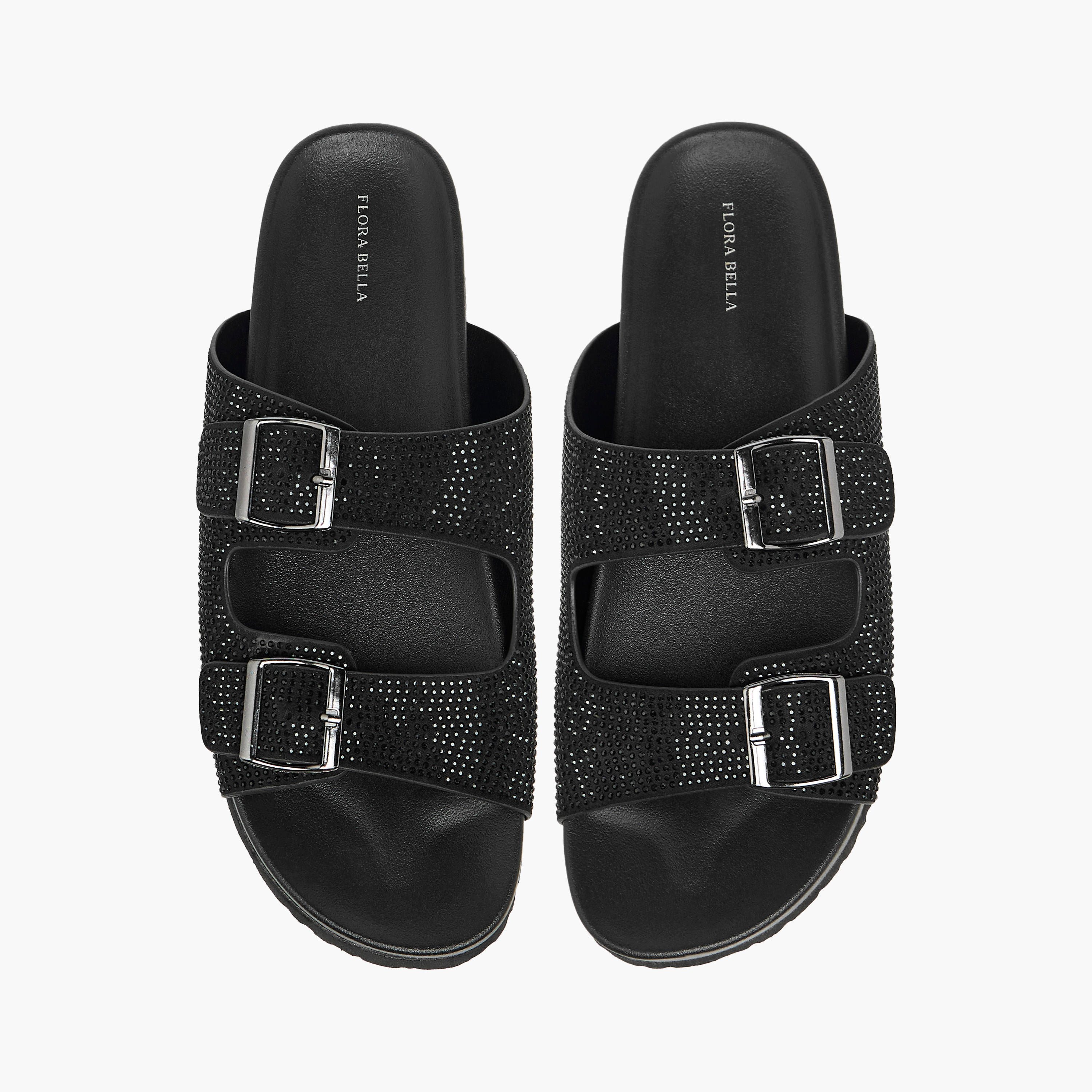 Flora Bella Women's Buckle Accent Slip-On Sandals-women-shoes-flats-sandals-image-1