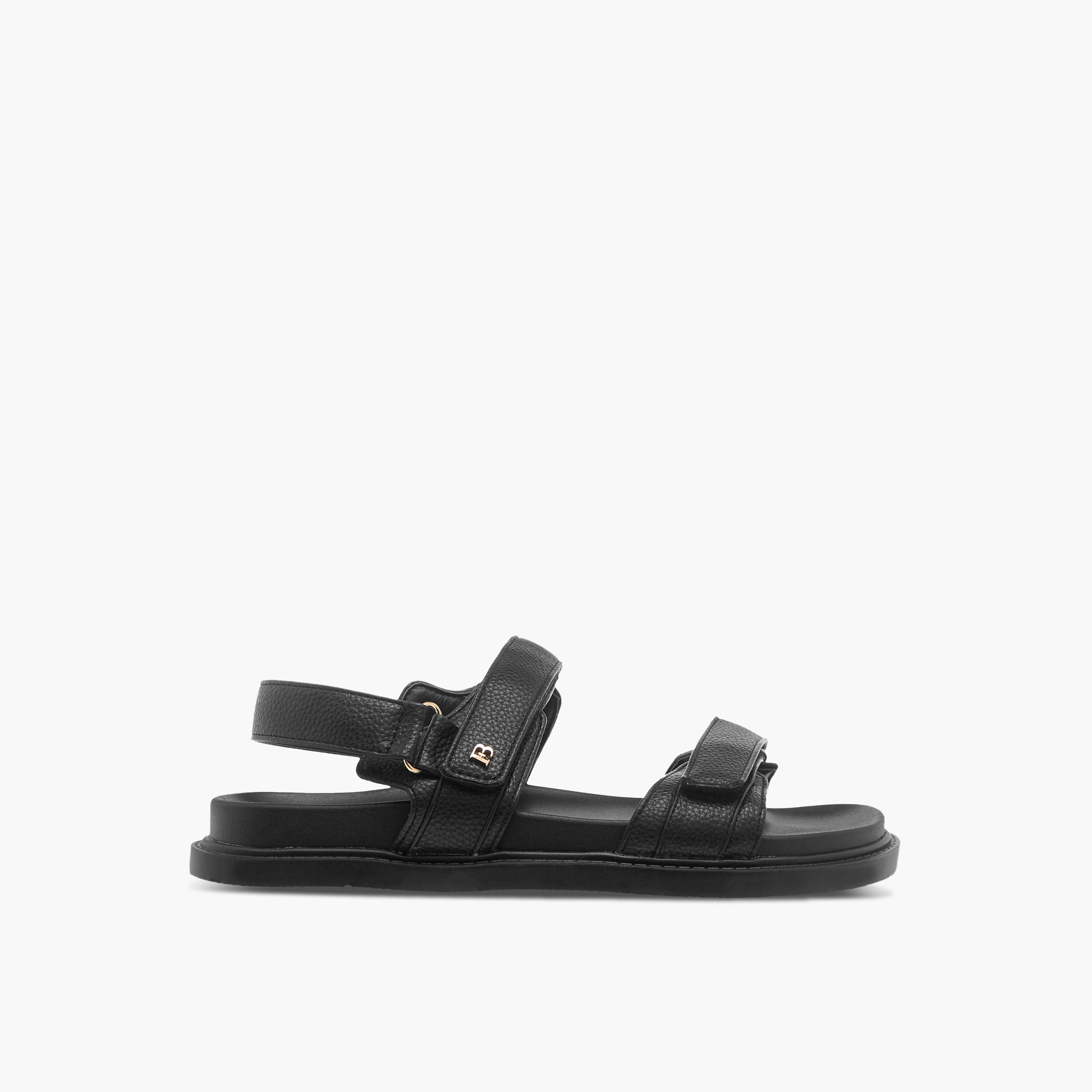 Flora Bella Textured Strap Sandals with Hook and Loop Closure.-women-shoes-flats-sandals-image-3