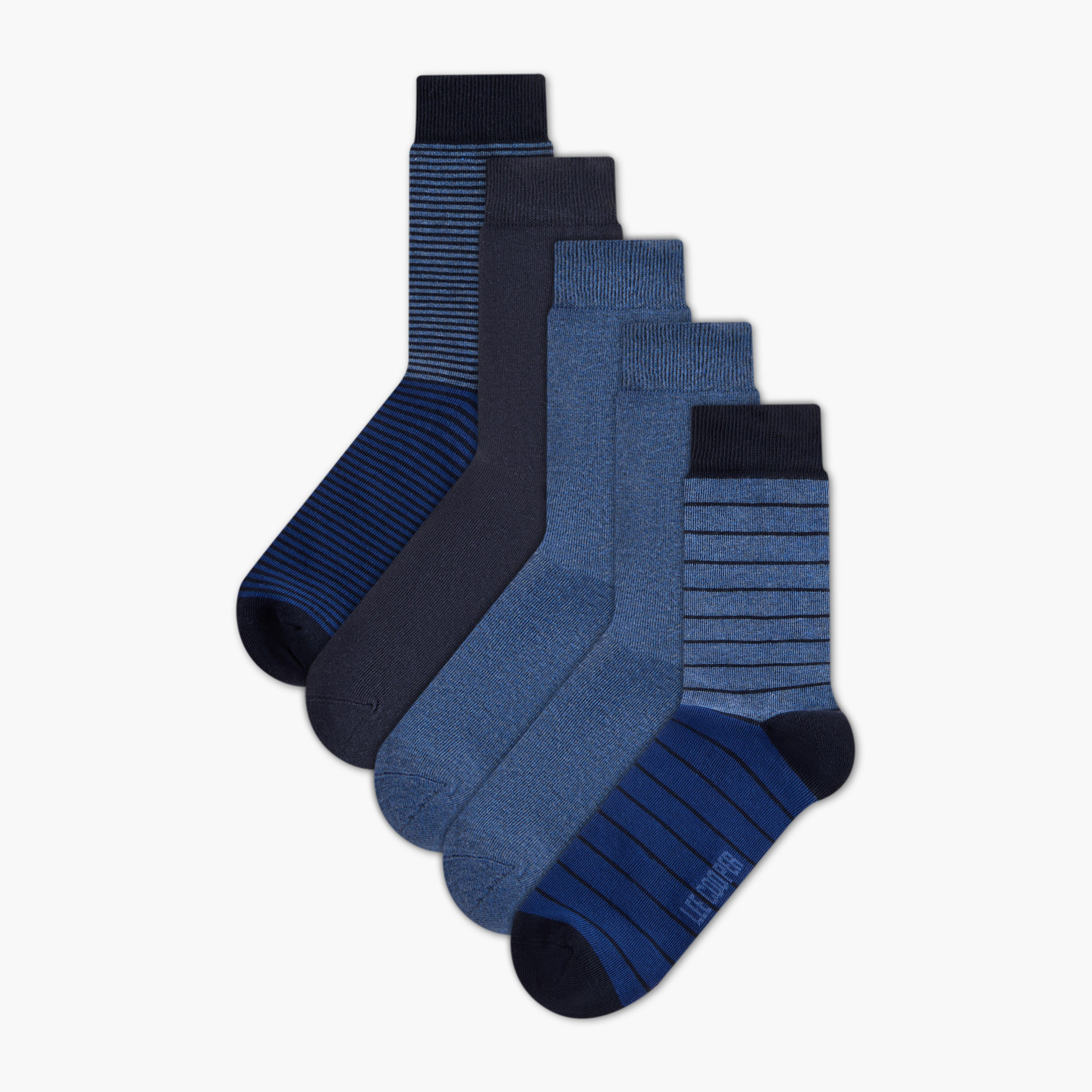 طقم جوارب بطول ربلة الساق 5 أزواج متنوعة من لي كوبر-men-socks-image-1
