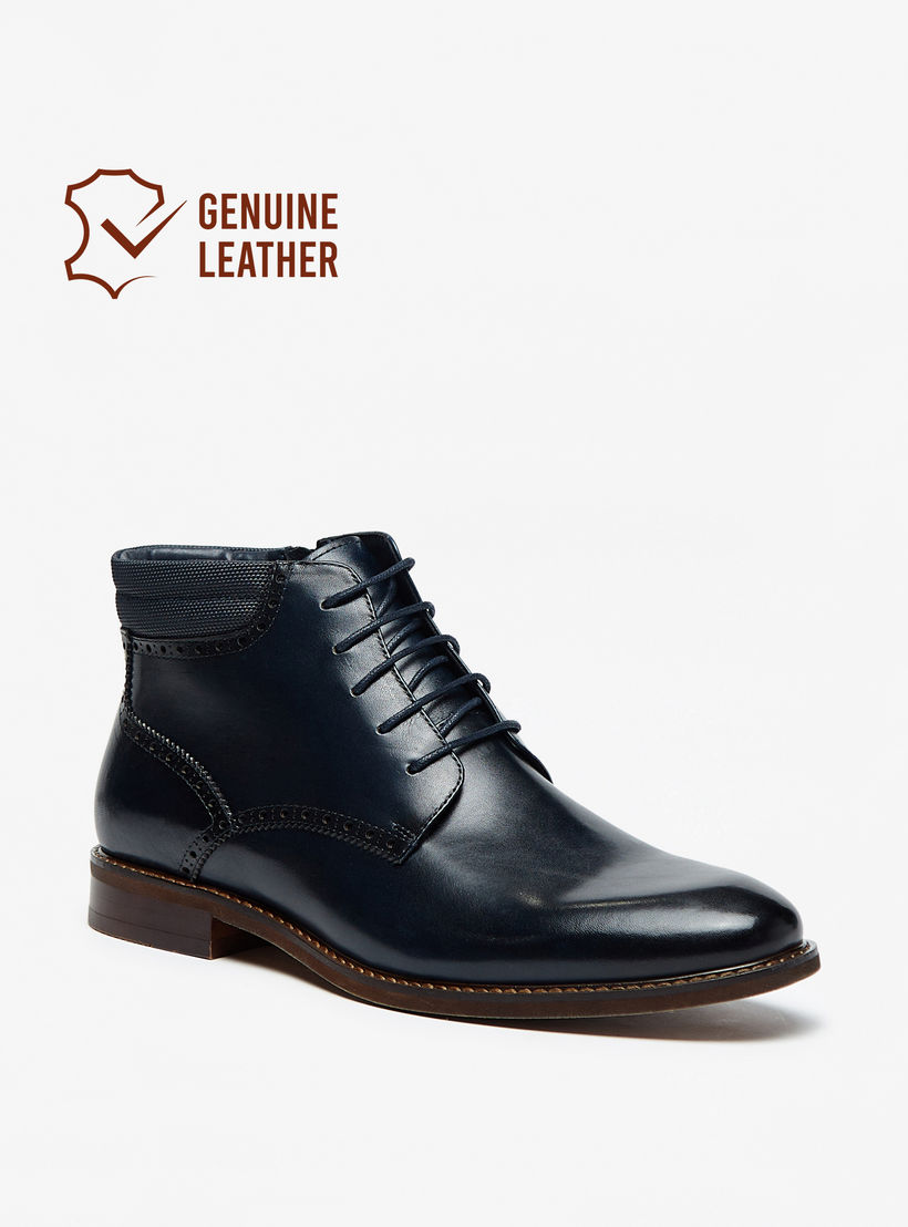 بوت تشوكا مثقّب بدانتيل ودانتيل وسحاب إغلاق للرجال من دوتشيني-men-shoes-boots-image-1
