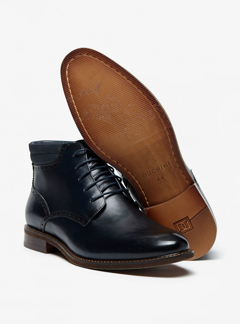 بوت تشوكا مثقّب بدانتيل ودانتيل وسحاب إغلاق للرجال من دوتشيني-men-shoes-boots-image-5