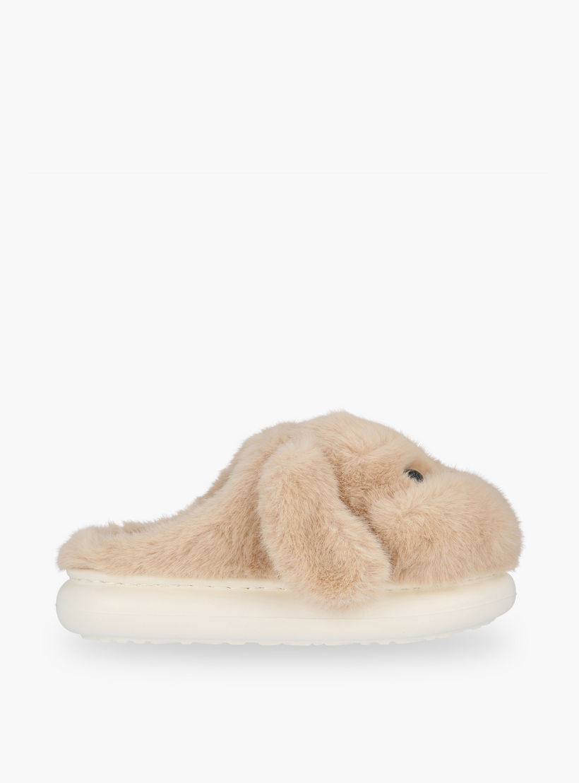 شبشب غرف نوم مخملي بتصميم أرنب للنساء من لو كونفورت-women-shoes-bedroomslippers-image-2