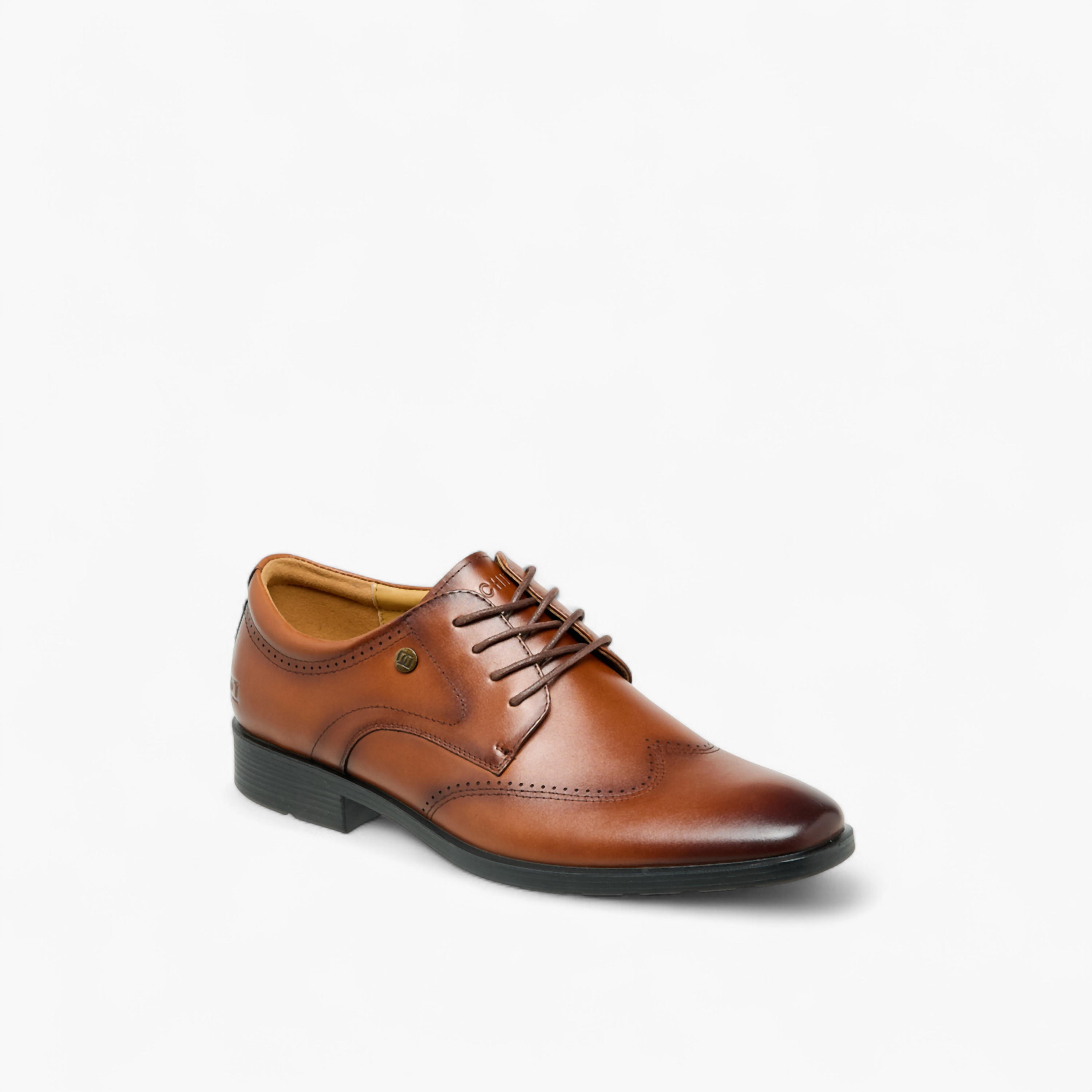 Duchini Men Genuine Leather Lace-Up Derby Shoes-men-shoes-formalshoes-image-2