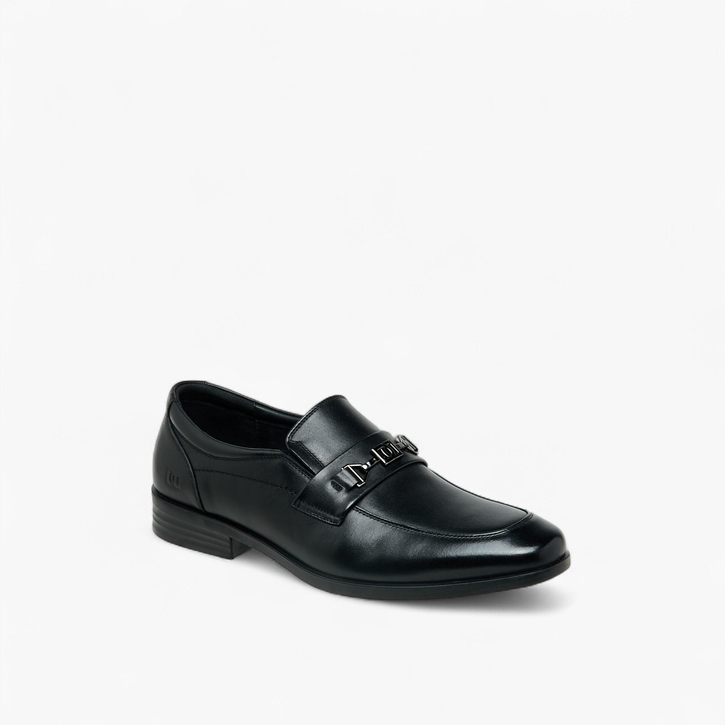 Duchini Men Metal Accent Genuine Leather Loafers-men-shoes-loafersandmoccasins-image-2