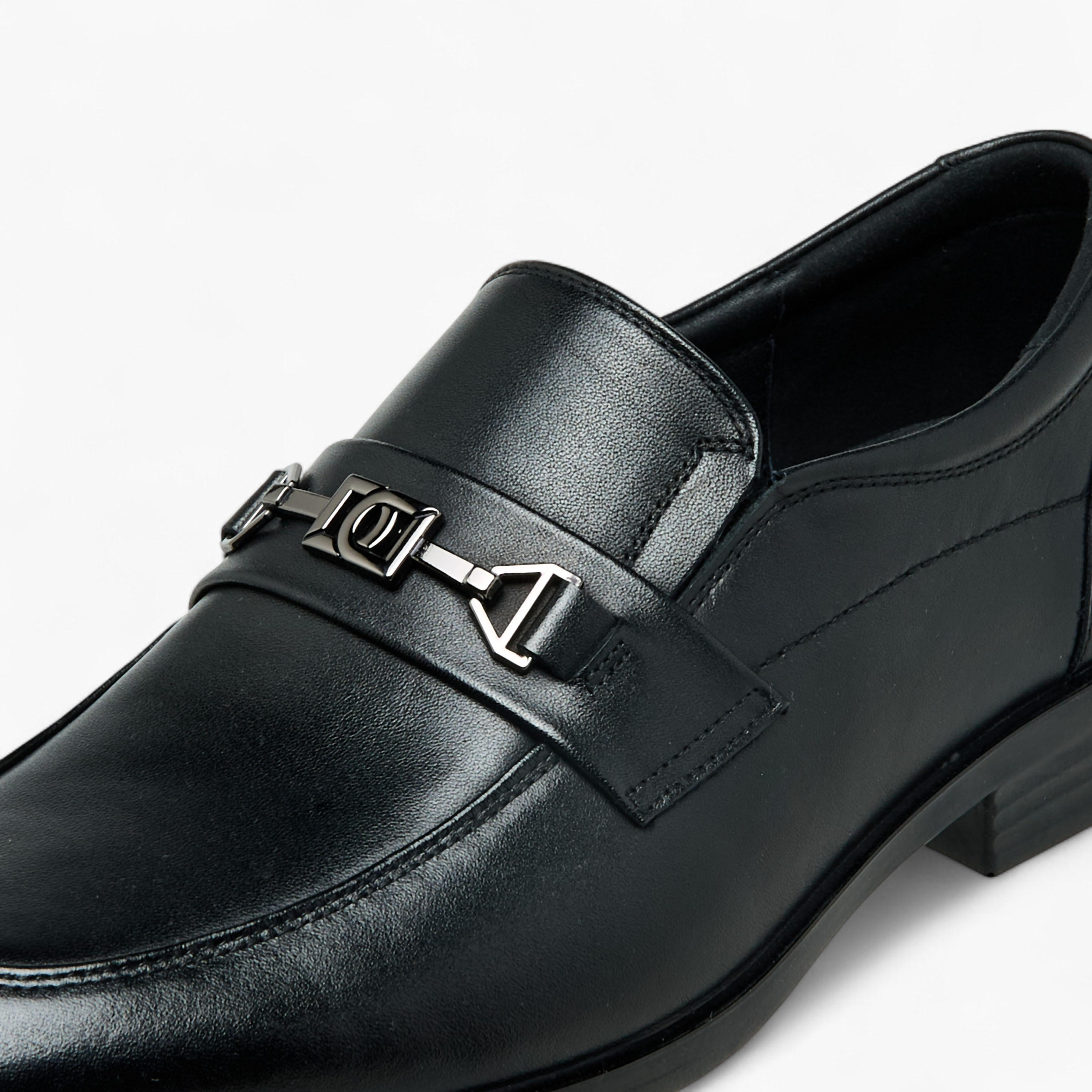 Duchini Men Metal Accent Genuine Leather Loafers-men-shoes-loafersandmoccasins-image-4