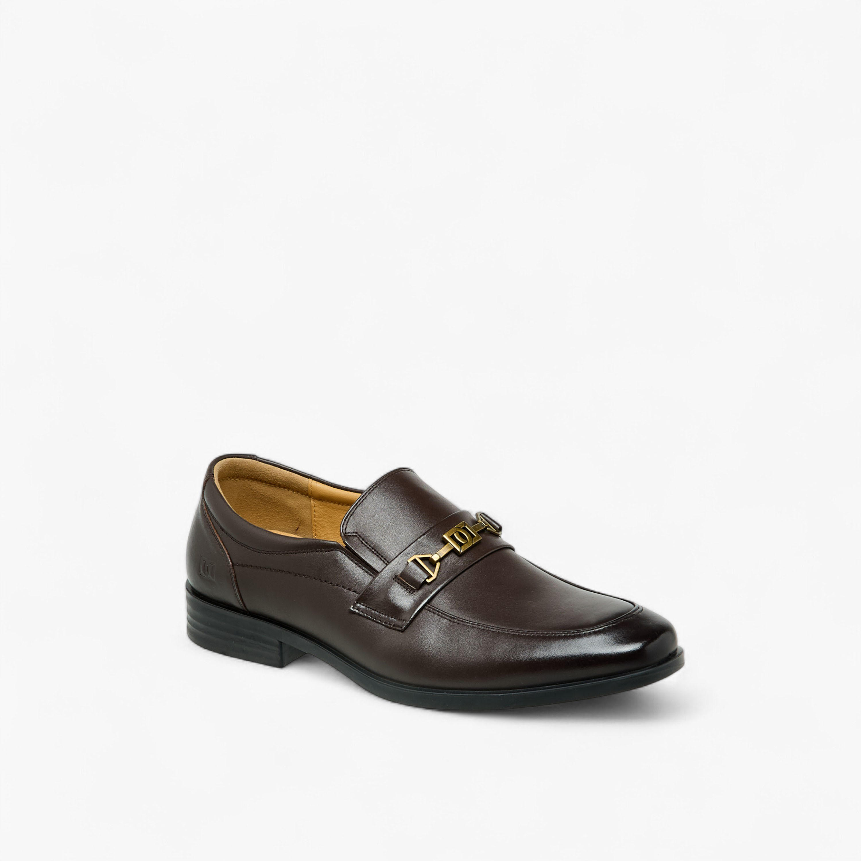 Duchini Men Metal Accent Genuine Leather Loafers-men-shoes-loafersandmoccasins-image-2
