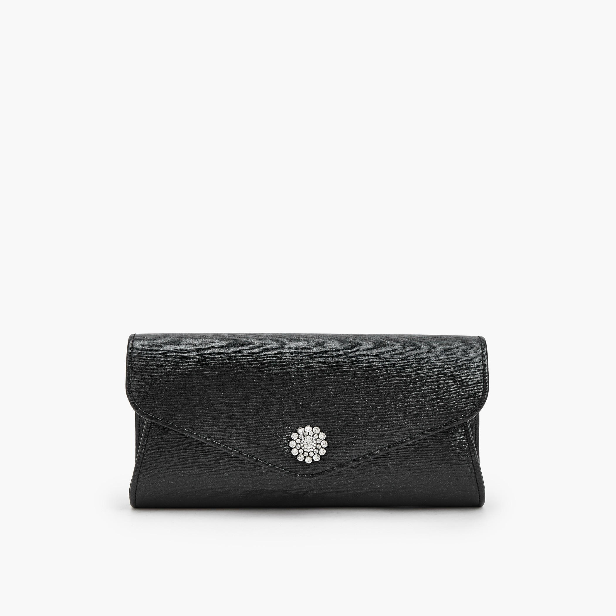 Flora Bella Textured Clutch with Detachable Chain Strap-women-bagsandwallets-handbags-image-1