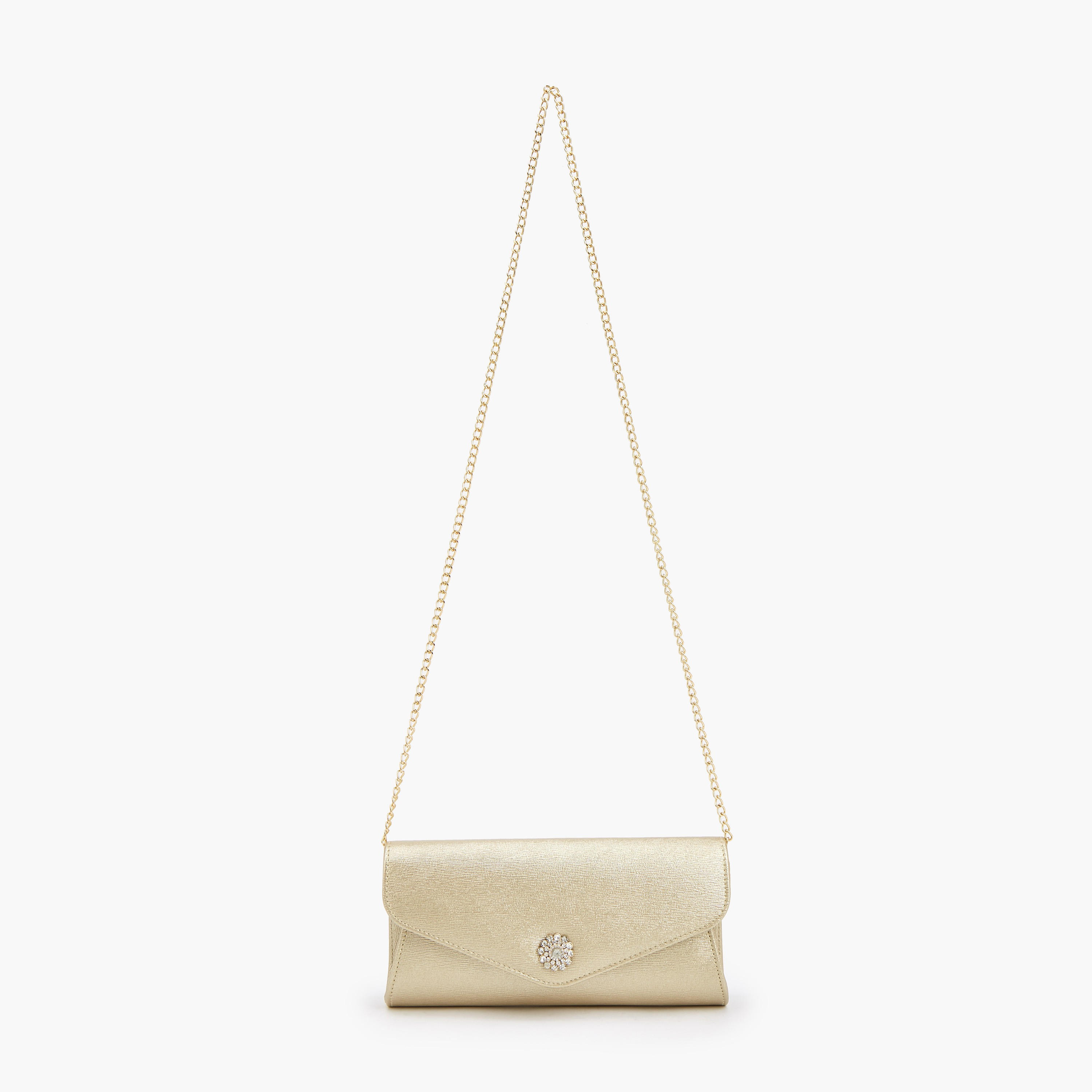Flora Bella Textured Clutch with Detachable Chain Strap-women-bagsandwallets-handbags-image-2