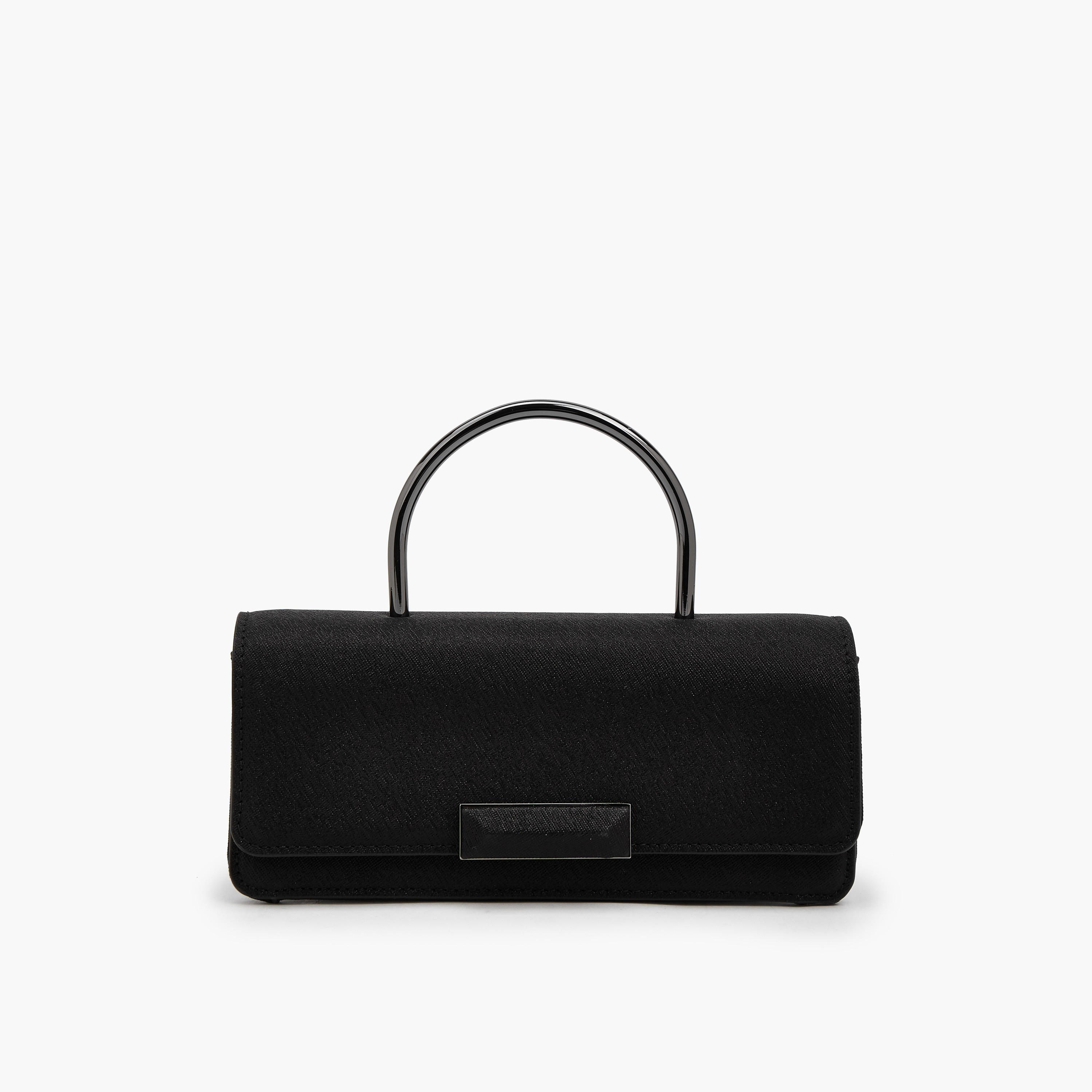 شنطة كلاتش بارزة الملمس بحزام سلسلة قابل للفصل من فلورا بيلا-women-bagsandwallets-handbags-image-1