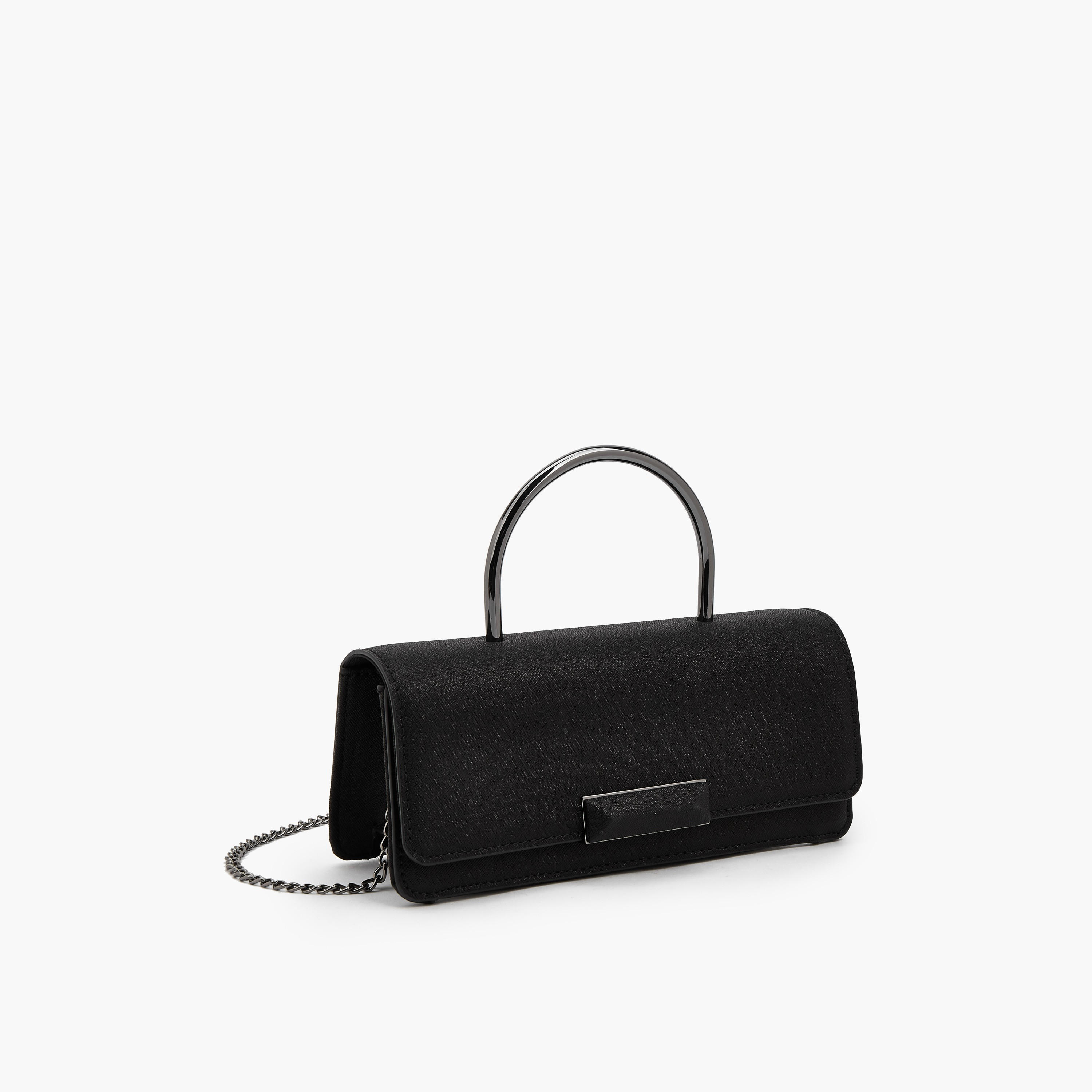 شنطة كلاتش بارزة الملمس بحزام سلسلة قابل للفصل من فلورا بيلا-women-bagsandwallets-handbags-image-3