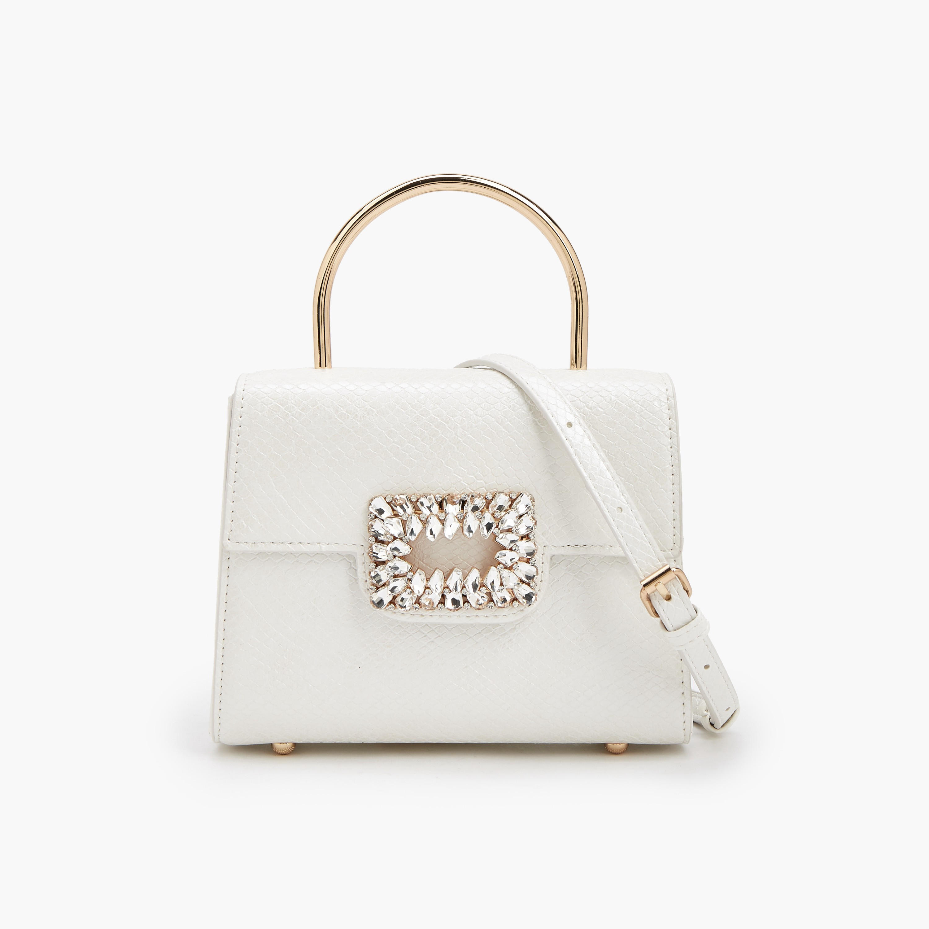 Flora Bella Embellished Buckle Crossbody Bag with Detachable Strap-women-bagsandwallets-handbags-image-1