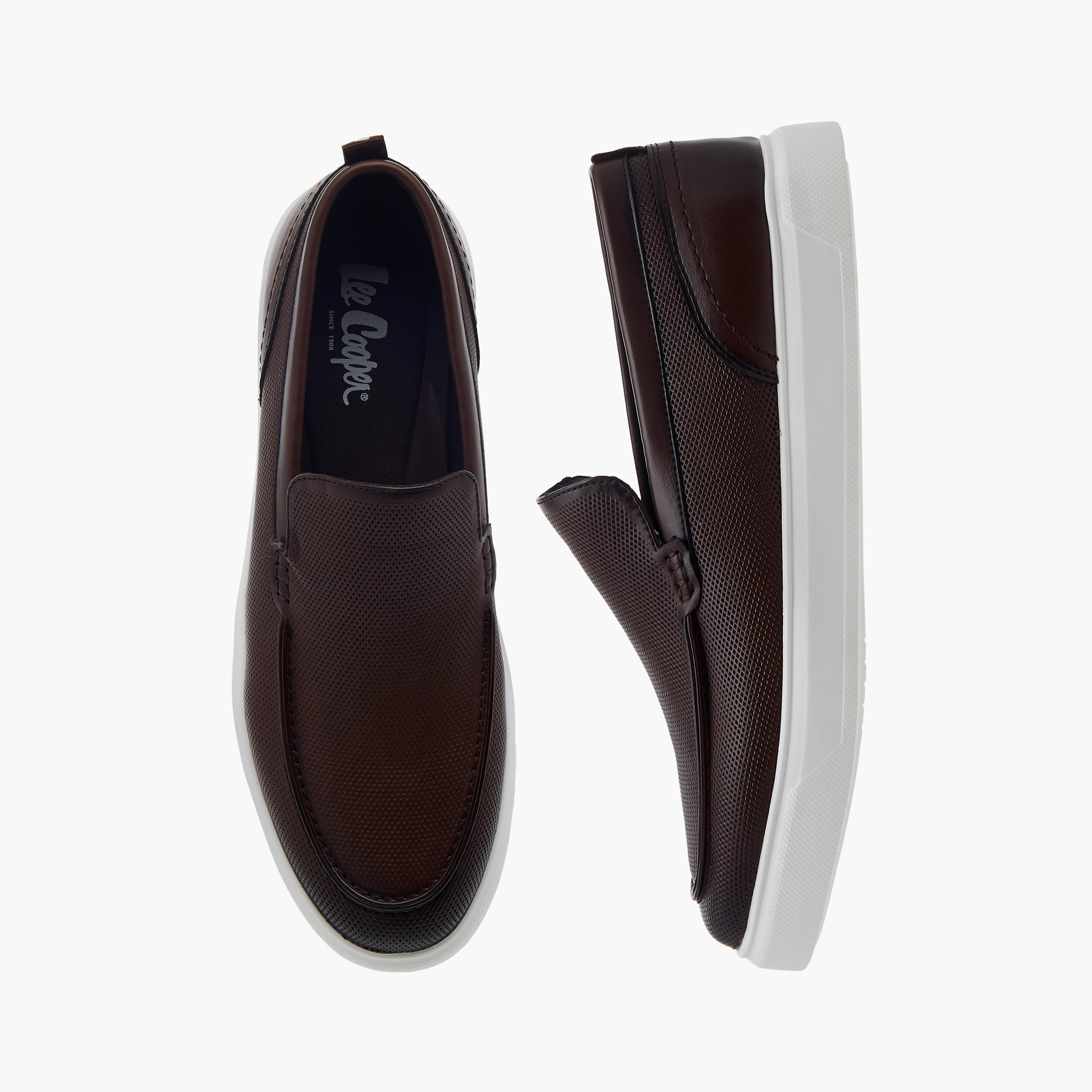 Lee Cooper Men's Textured Slip-On Loafers-men-shoes-loafersandmoccasins-image-1