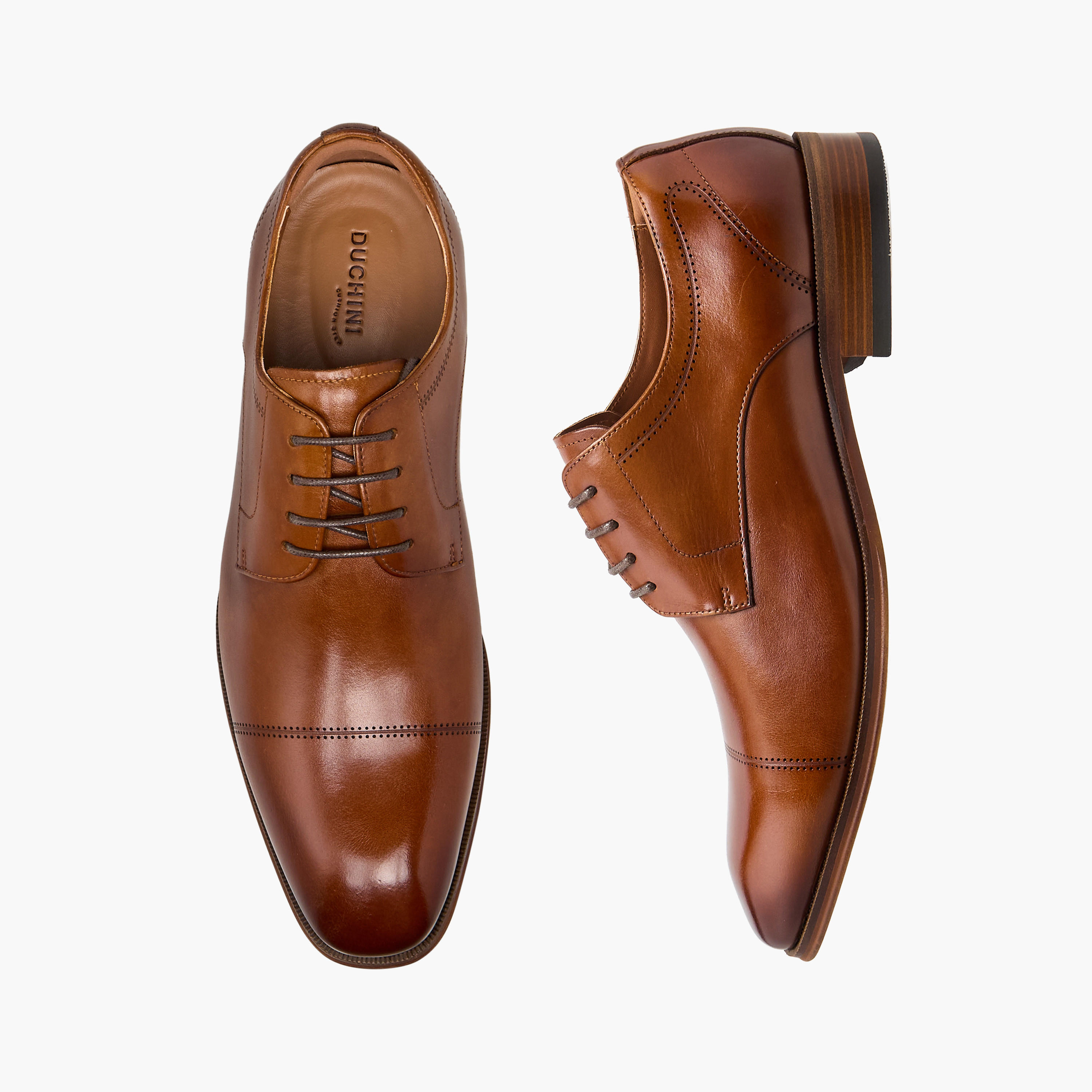 Duchini Men Genuine Leather Lace-Up Derby Shoes-men-shoes-formalshoes-image-1