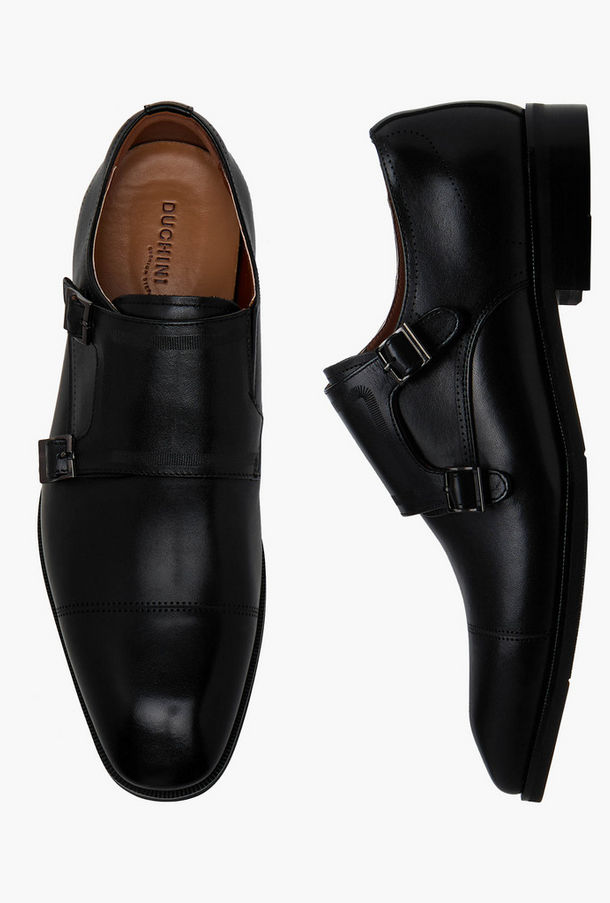 Duchini Men Genuine Leather Slip-On Monk Shoes-men-shoes-image-1
