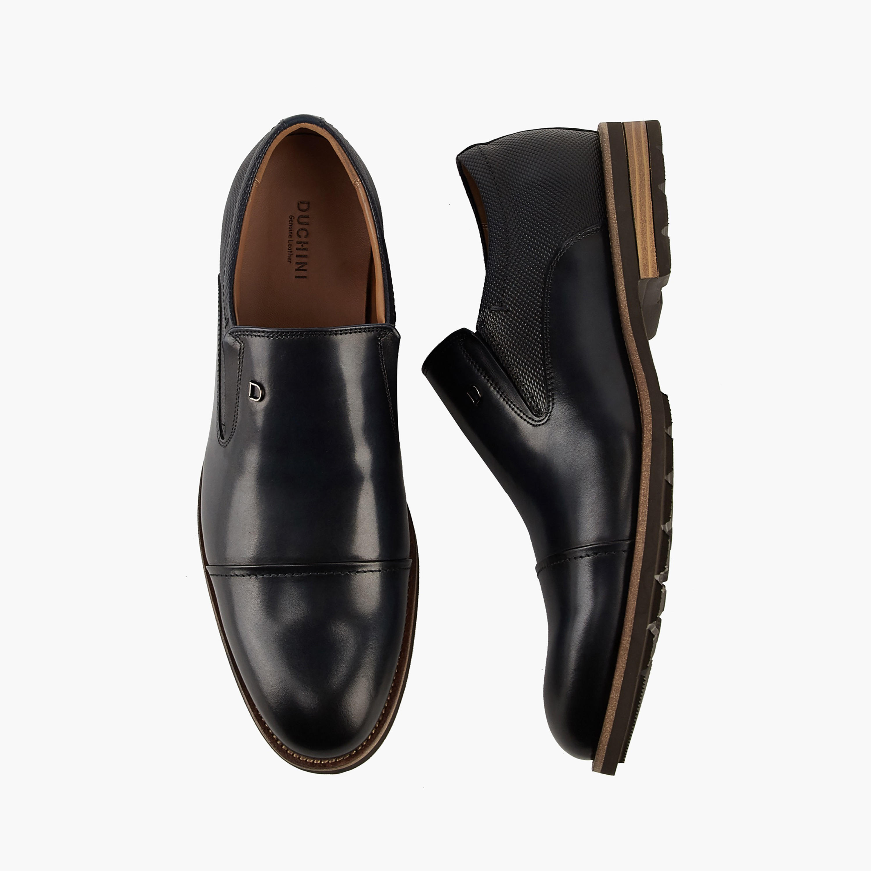 Duchini Men's Leather Solid Slip-On Loafers-men-shoes-loafersandmoccasins-image-1