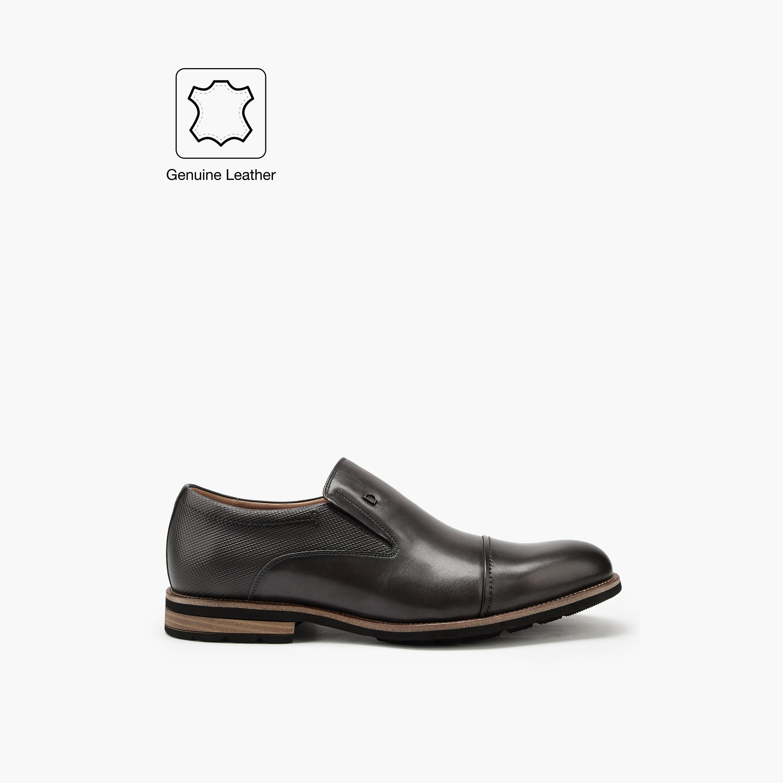 Duchini Men's Leather Solid Slip-On Loafers-men-shoes-loafersandmoccasins-image-2