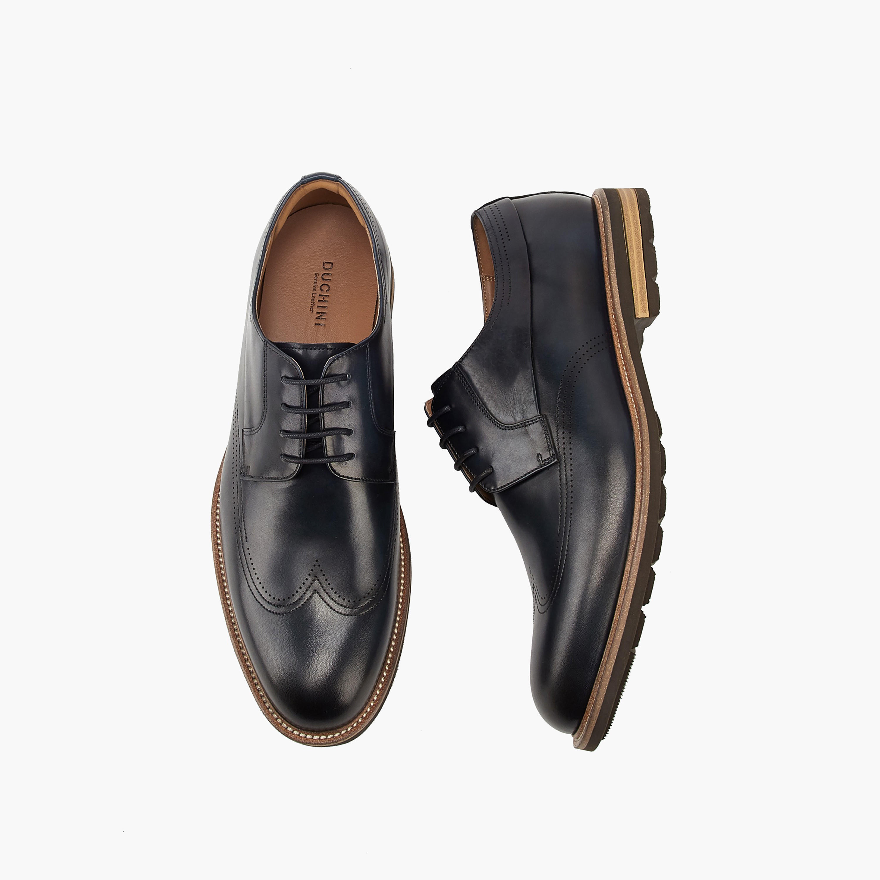 Duchini Men's Leather Solid Lace-Up Derby Shoes-men-shoes-formalshoes-image-1