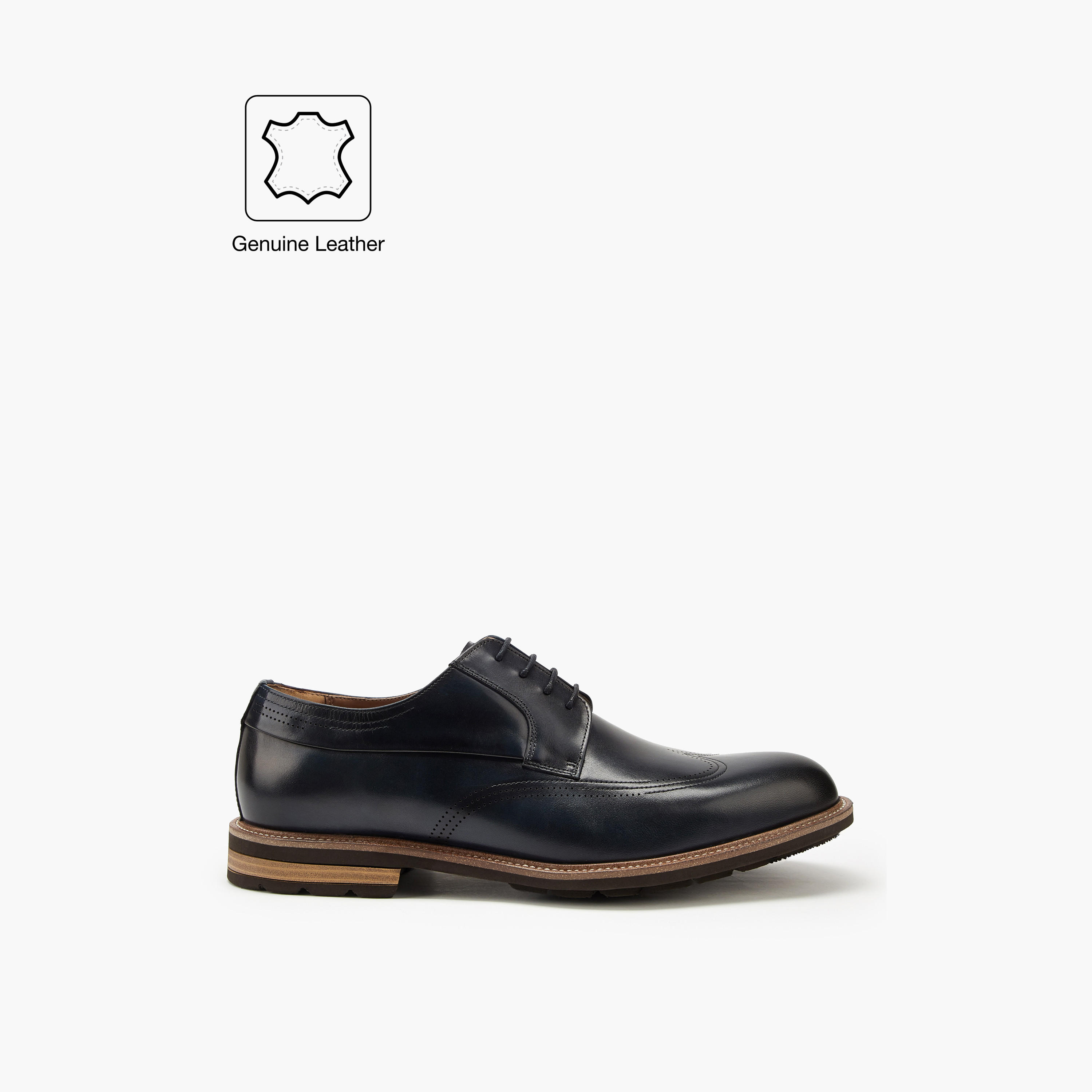 Duchini Men's Leather Solid Lace-Up Derby Shoes-men-shoes-formalshoes-image-2