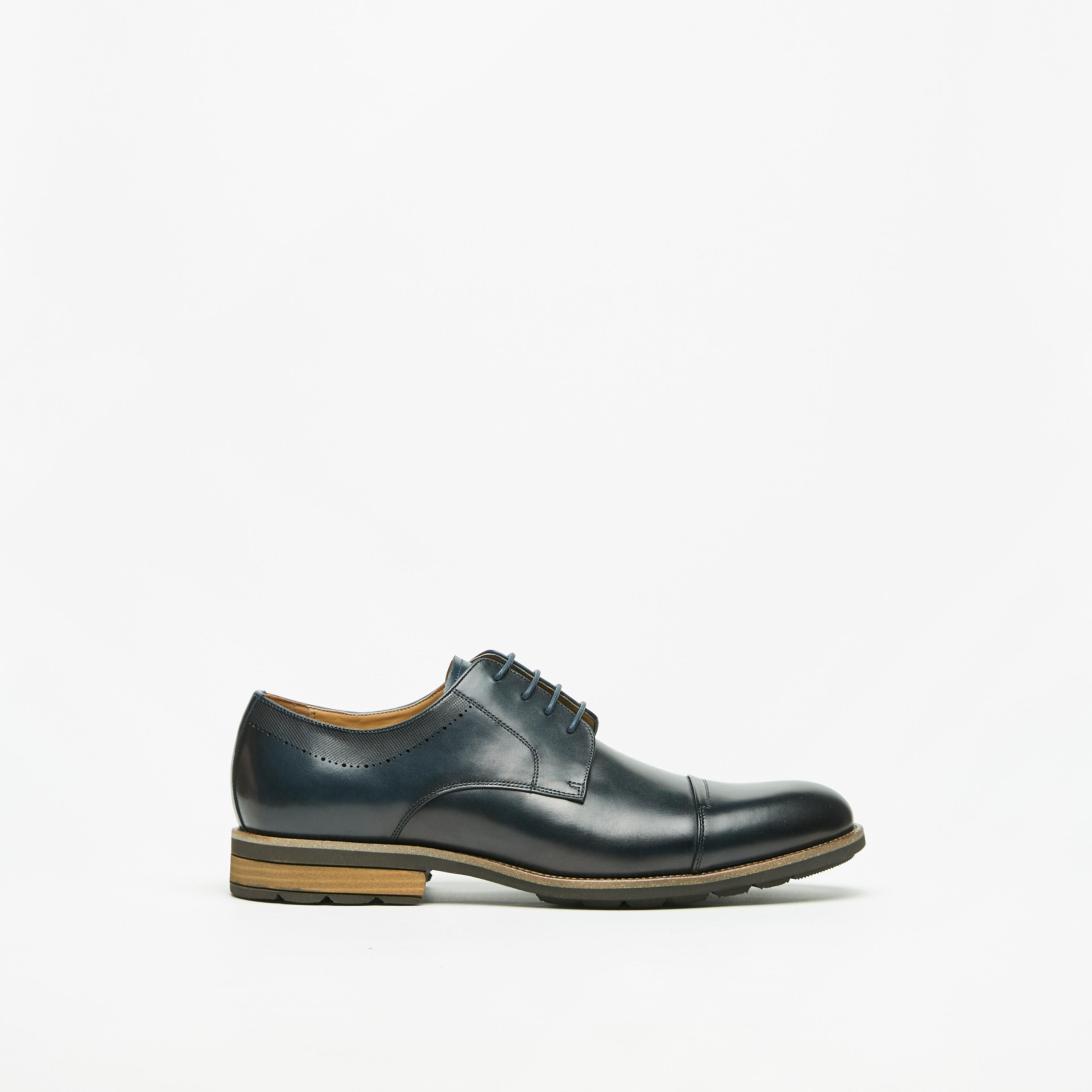 Duchini Men's Solid Derby Shoes with Lace-Up Closure-men-shoes-formalshoes-image-2