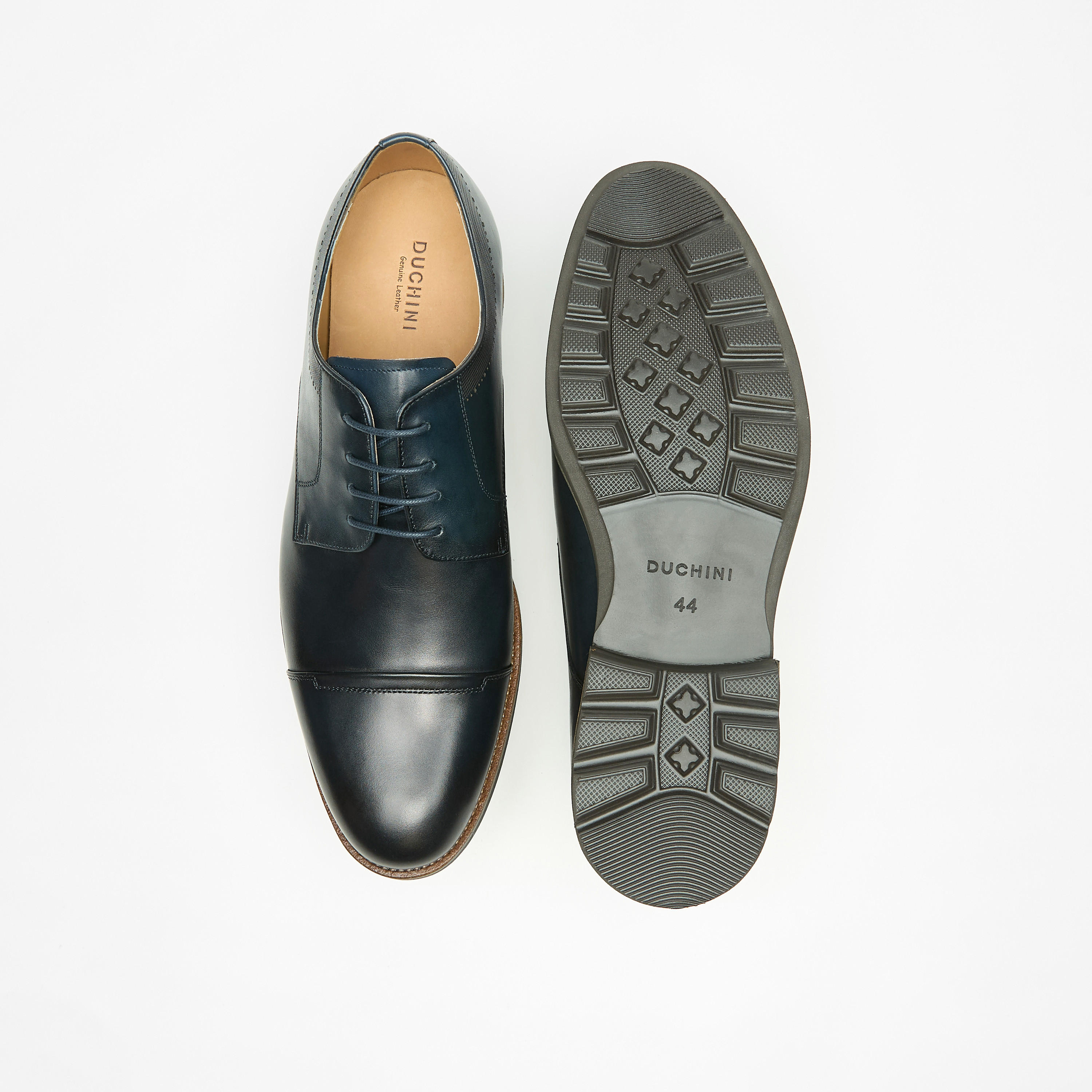 Duchini Men's Solid Derby Shoes with Lace-Up Closure-men-shoes-formalshoes-image-4