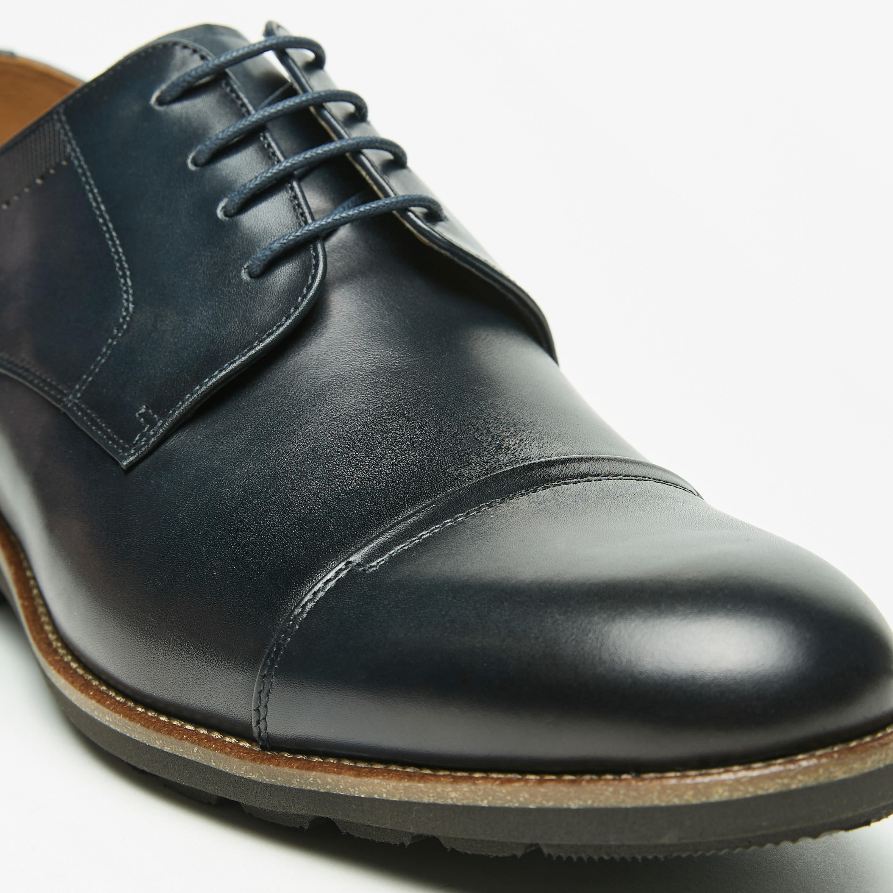 Duchini Men's Solid Derby Shoes with Lace-Up Closure-men-shoes-formalshoes-image-5
