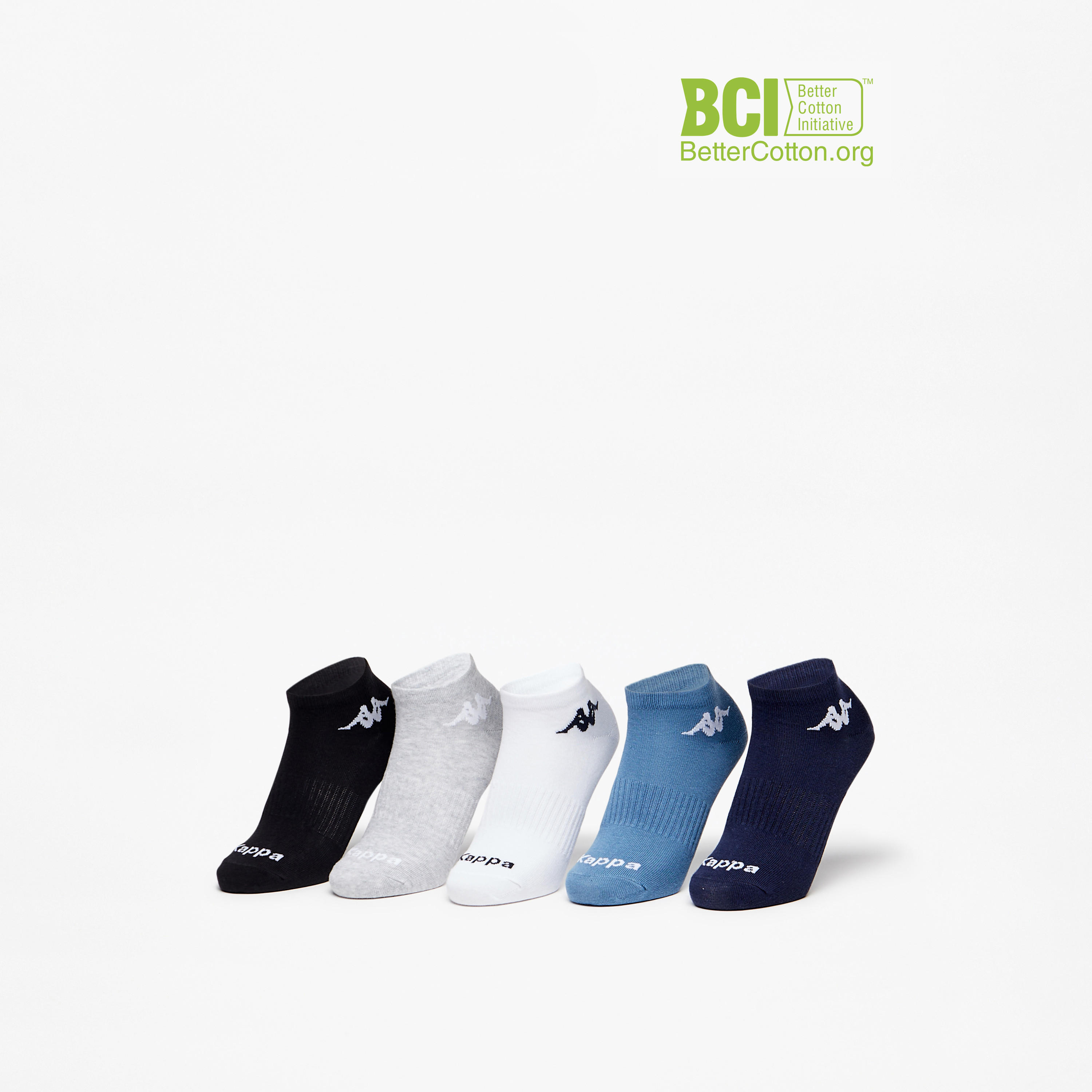 Kappa Logo Detail Ankle Length Socks - Set of 5-girls-accessories-socks-image-1