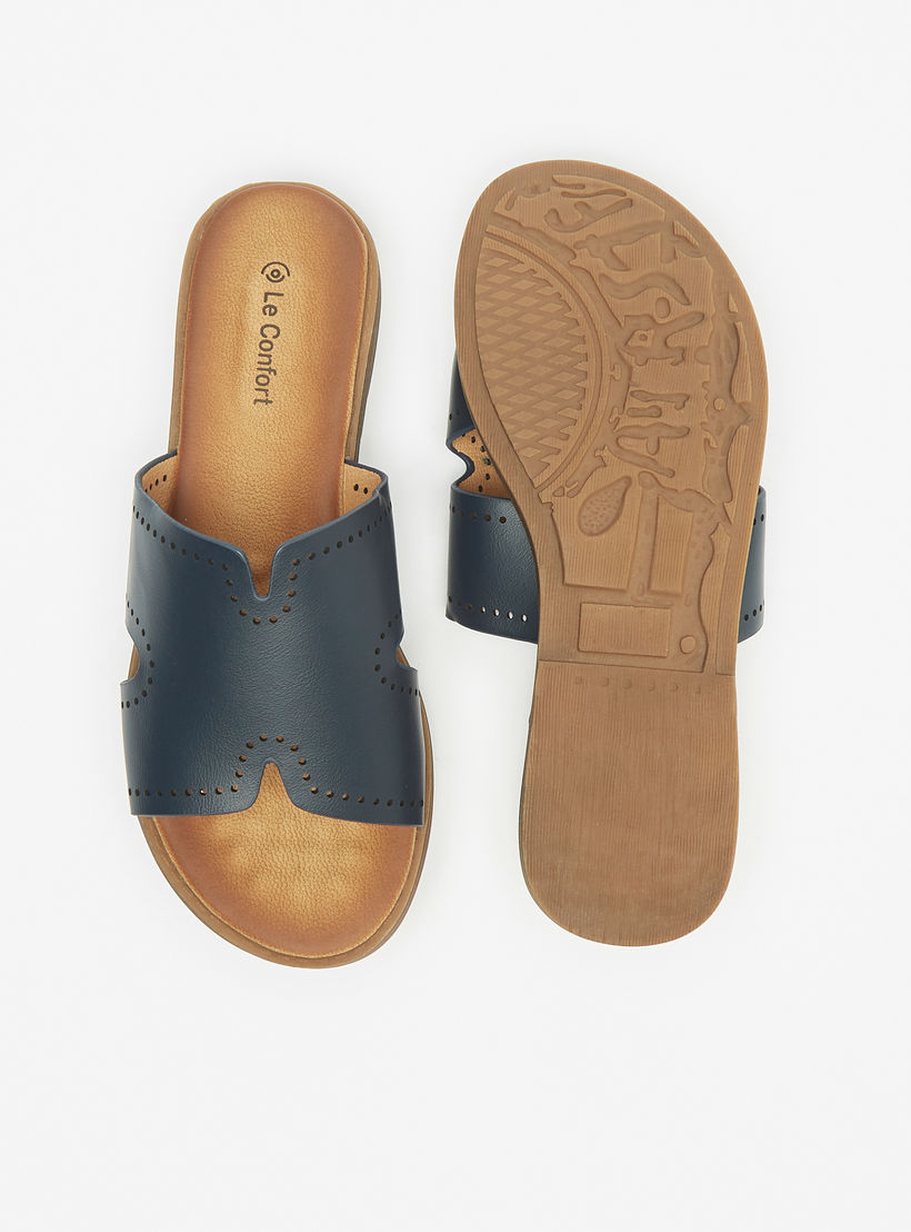 Le Confort Perforated Slip-On Slide Sandals-women-shoes-flats-sandals-image-4