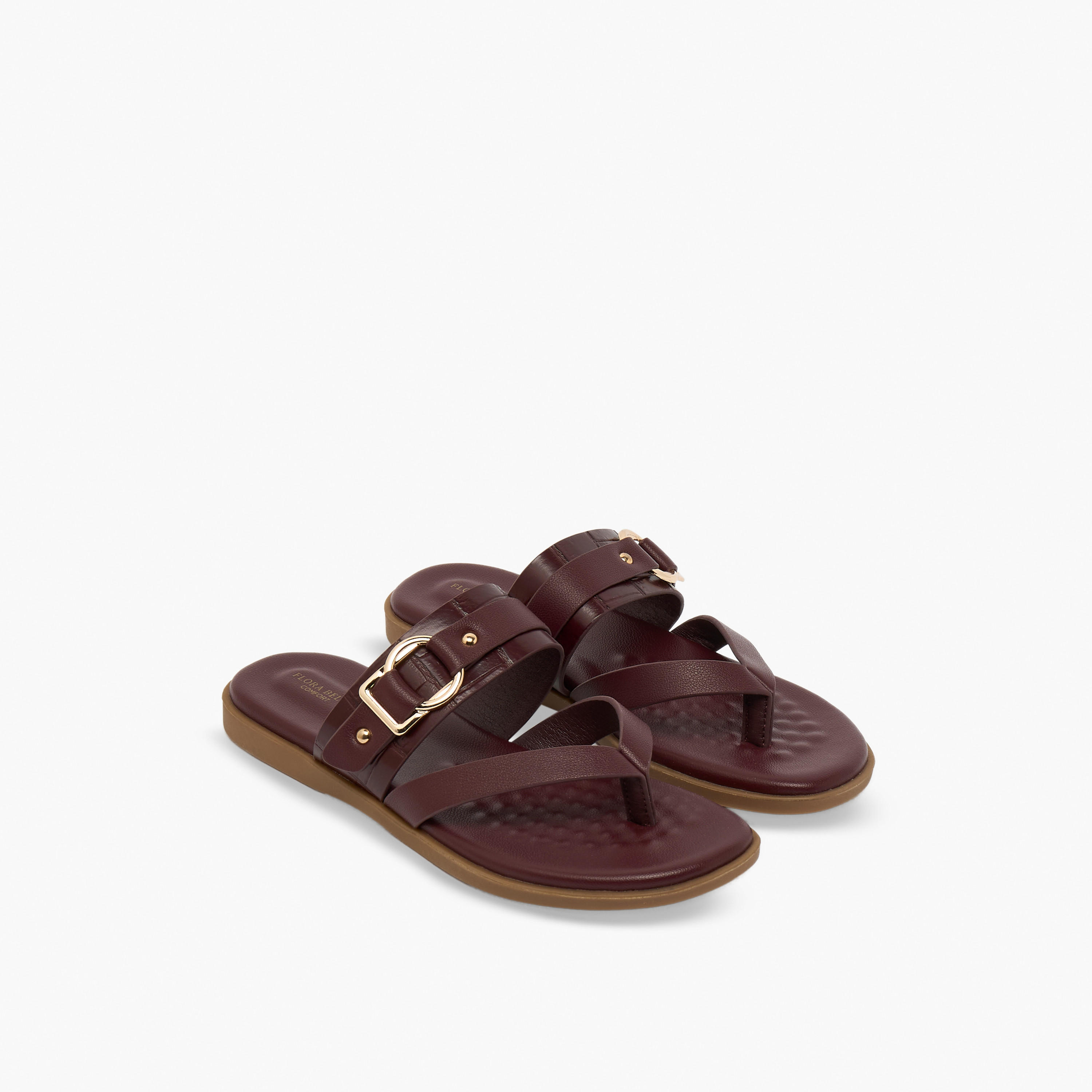 صندل بزينة إبزيم للنساء من فلورا بيلا-women-shoes-flats-sandals-image-9