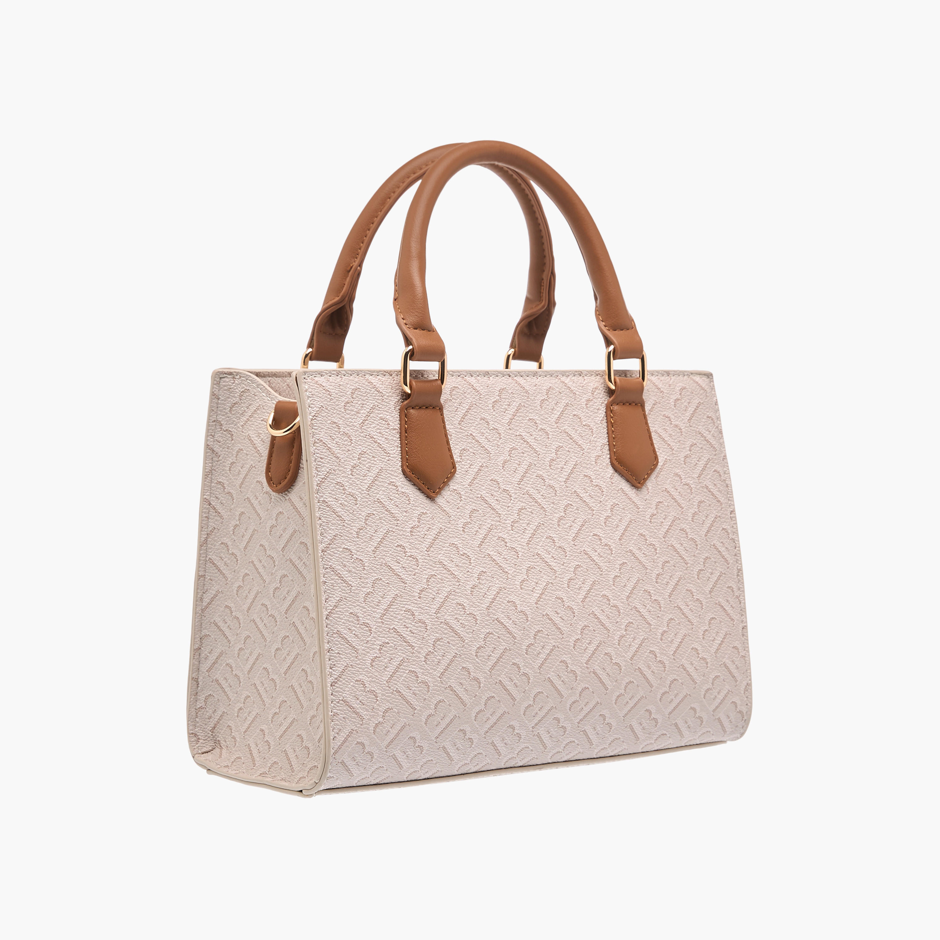 Flora Bella Monogram Print Tote Bag with Detachable Strap and Zip Closure-women-bagsandwallets-handbags-image-3