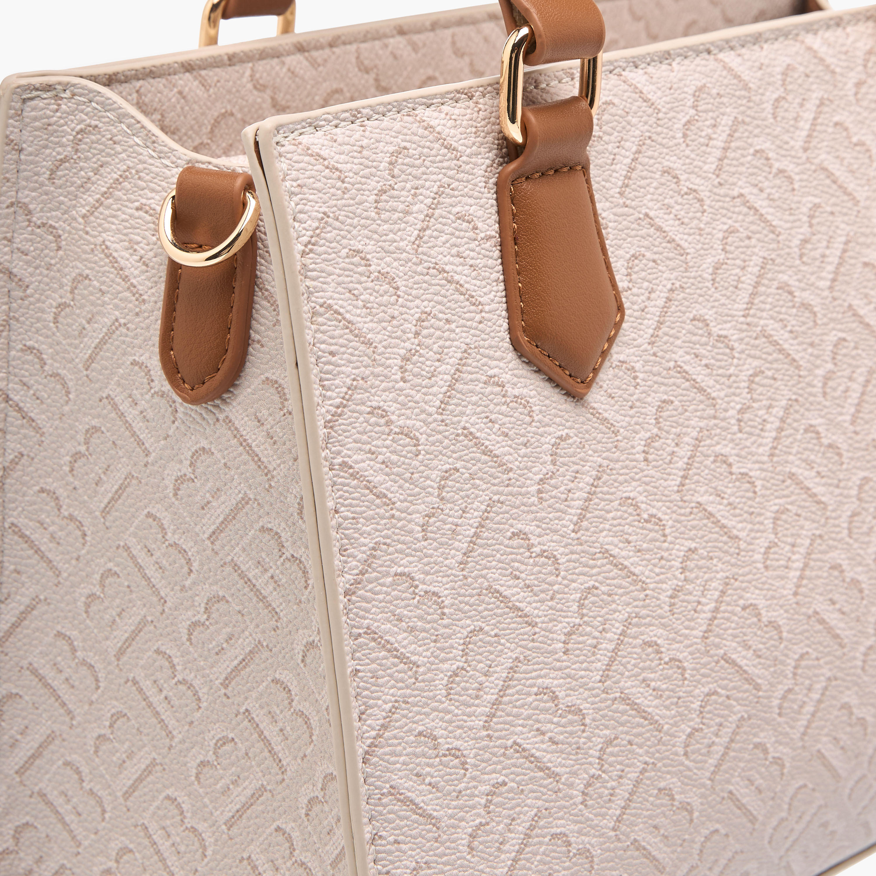 Flora Bella Monogram Print Tote Bag with Detachable Strap and Zip Closure-women-bagsandwallets-handbags-image-5
