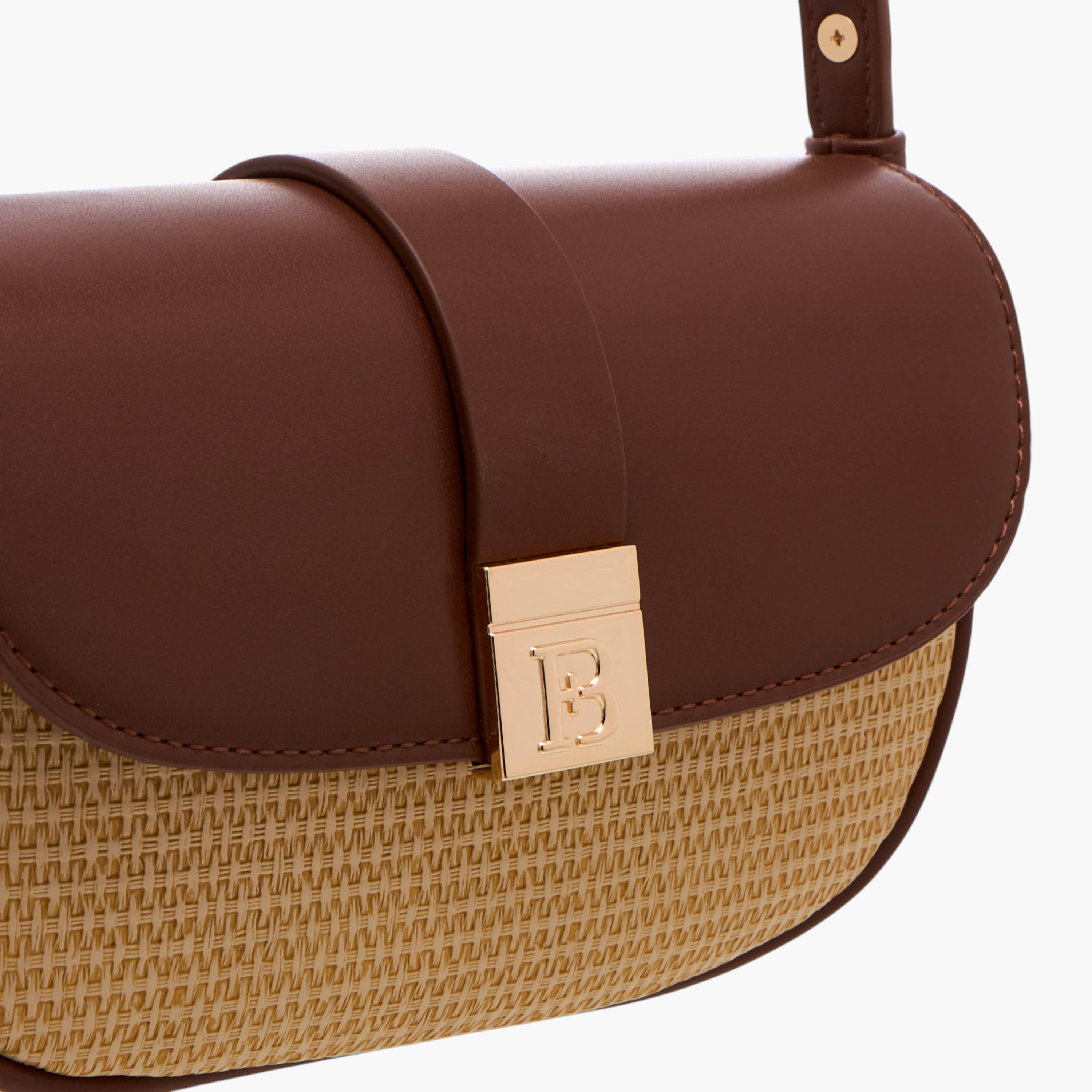 شنطة كروس بودي بارزة الملمس بحزام قابل للتعديل وإغلاق بزر مغناطيسي من فلورا بيلا-women-bagsandwallets-handbags-image-4