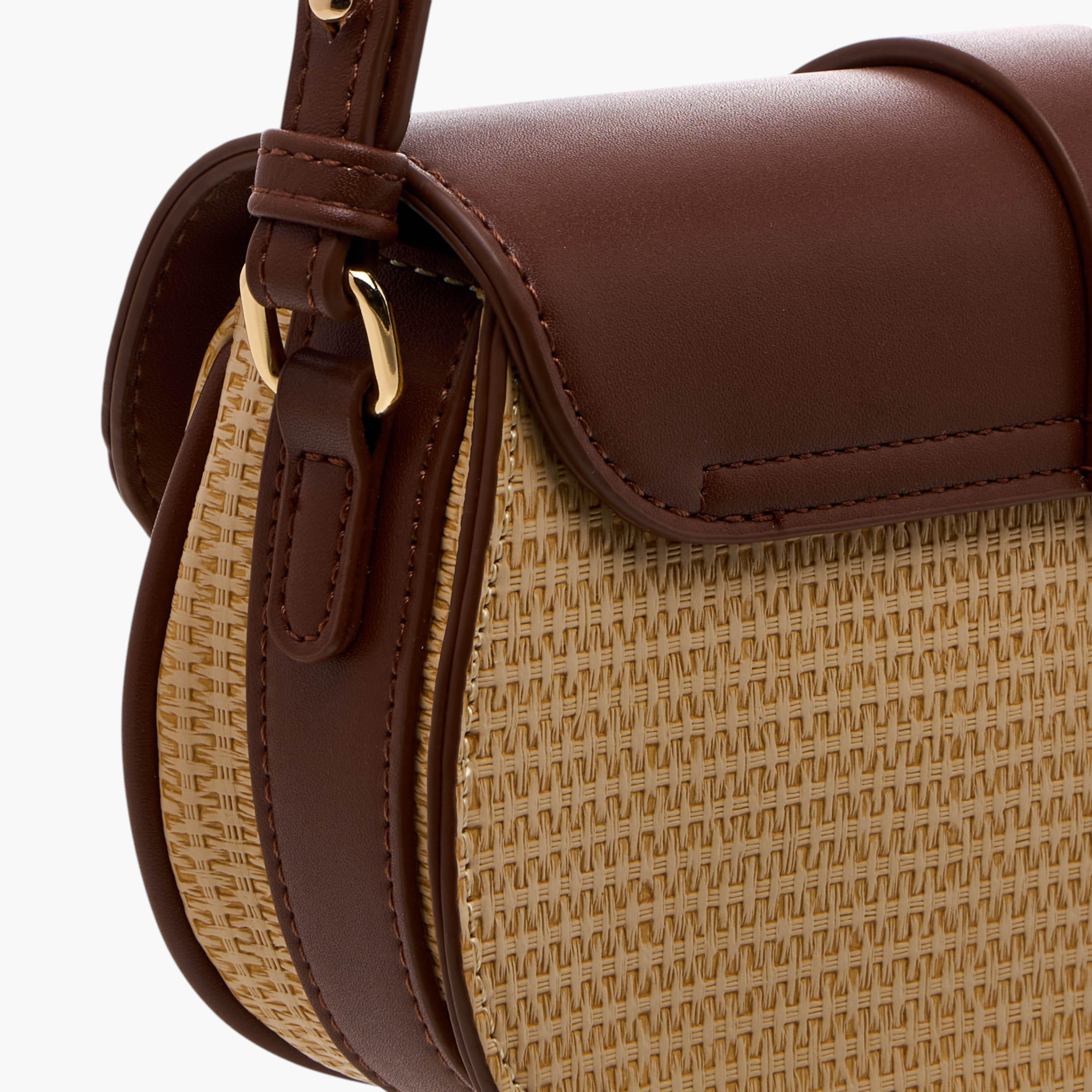 شنطة كروس بودي بارزة الملمس بحزام قابل للتعديل وإغلاق بزر مغناطيسي من فلورا بيلا-women-bagsandwallets-handbags-image-5