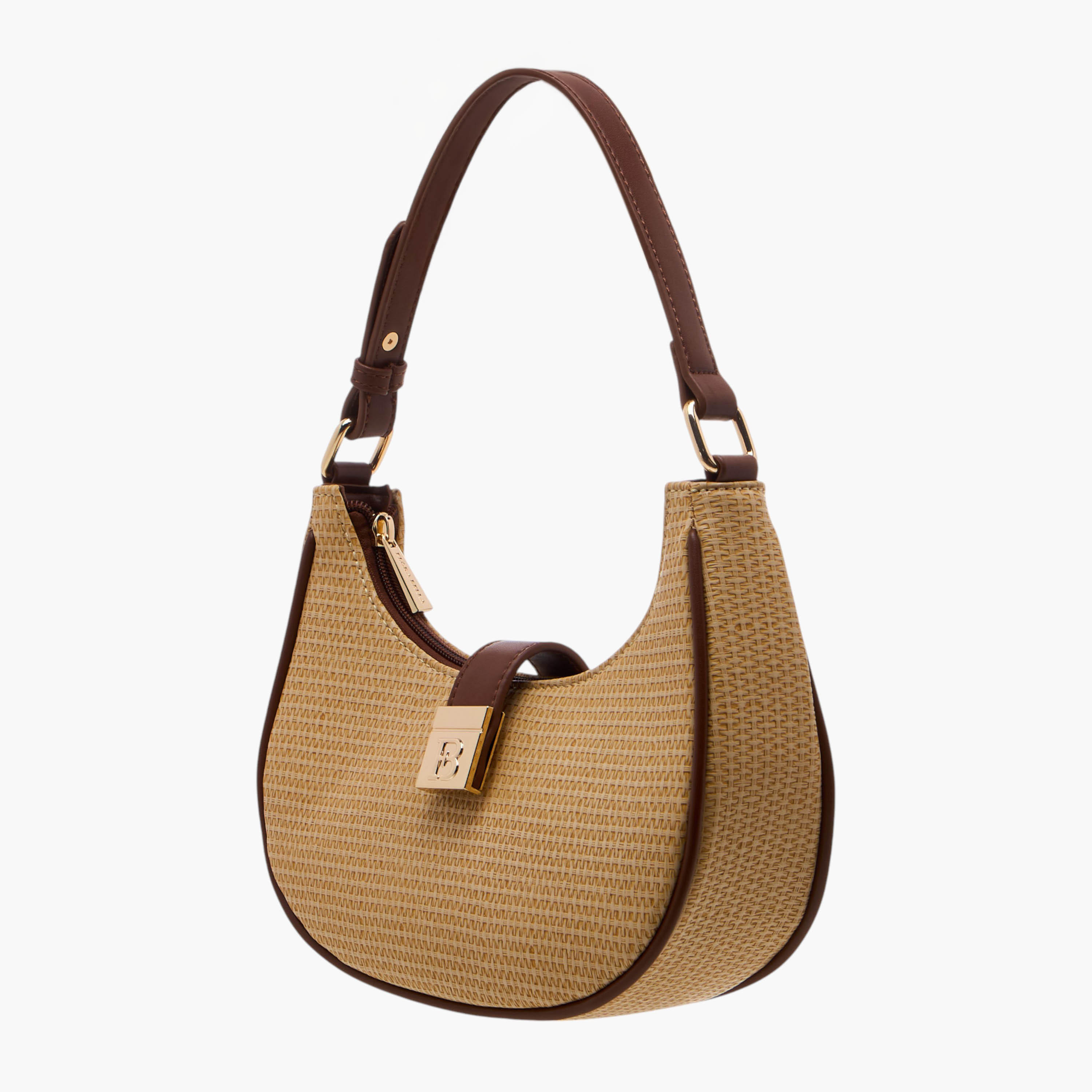 Flora Bella Textured Shoulder Bag with Magnetic Button Closure-women-bagsandwallets-handbags-image-2