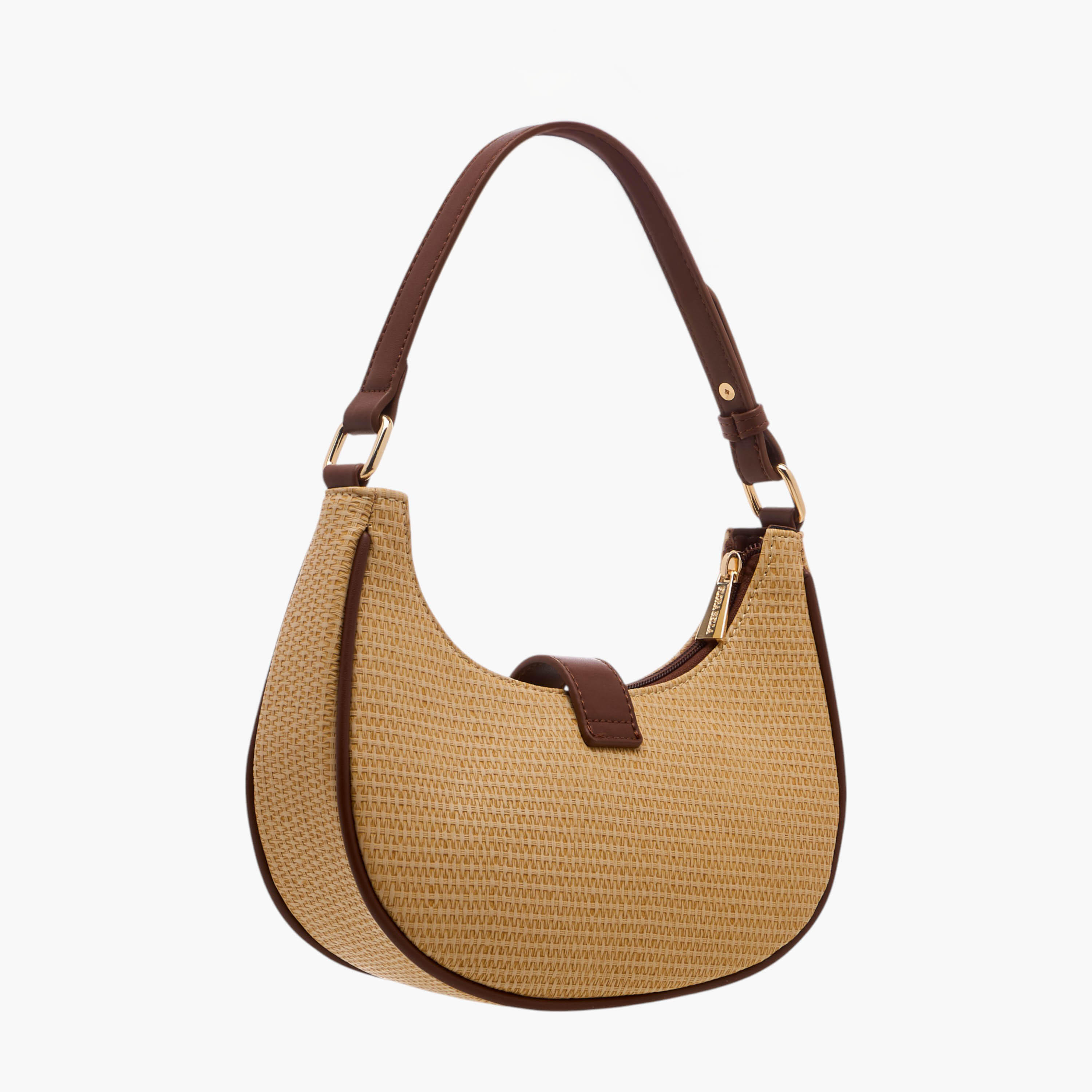 Flora Bella Textured Shoulder Bag with Magnetic Button Closure-women-bagsandwallets-handbags-image-3