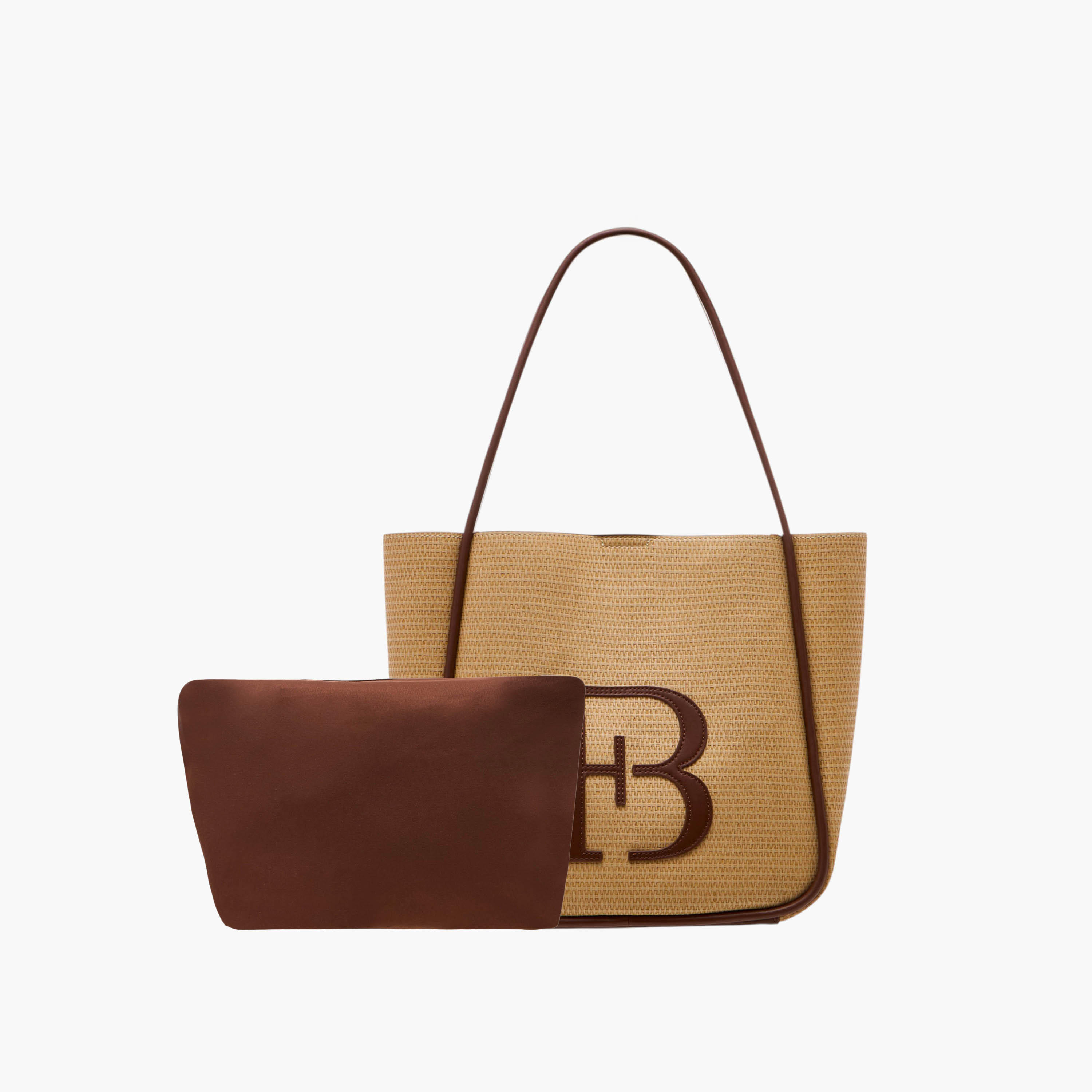 Flora Bella Textured Tote Bag with Double Handle and Pouch-women-bagsandwallets-handbags-image-1