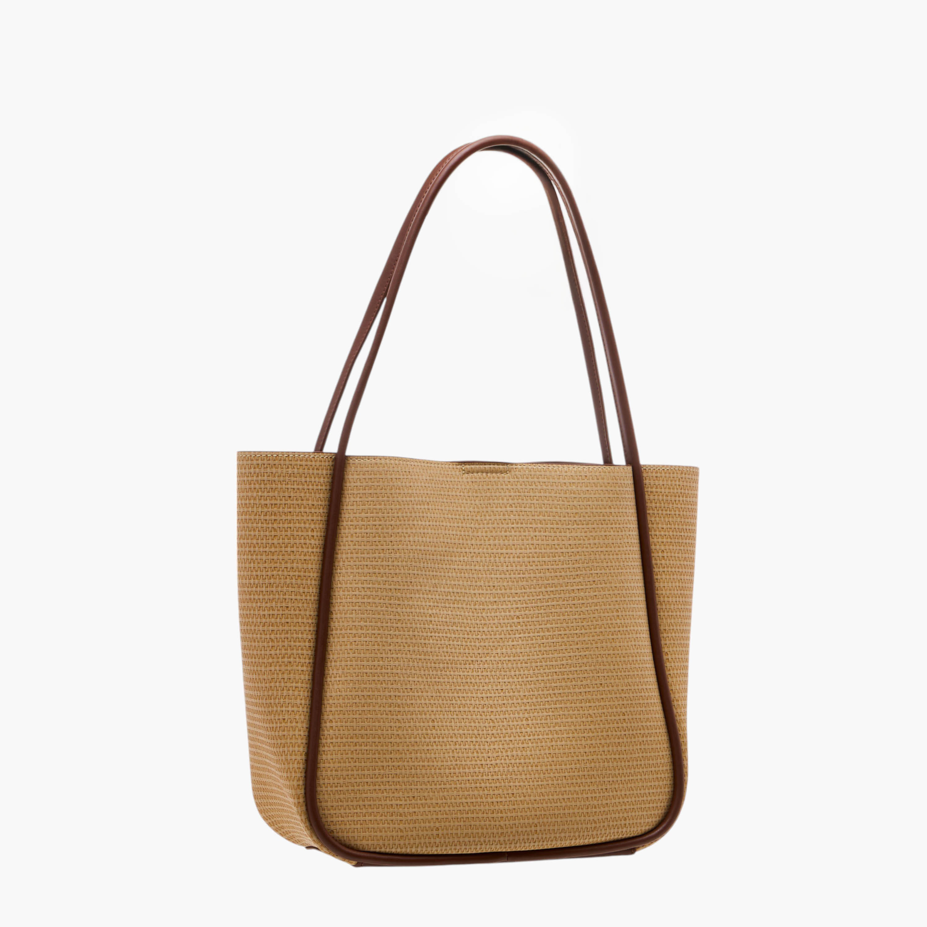 Flora Bella Textured Tote Bag with Double Handle and Pouch-women-bagsandwallets-handbags-image-4
