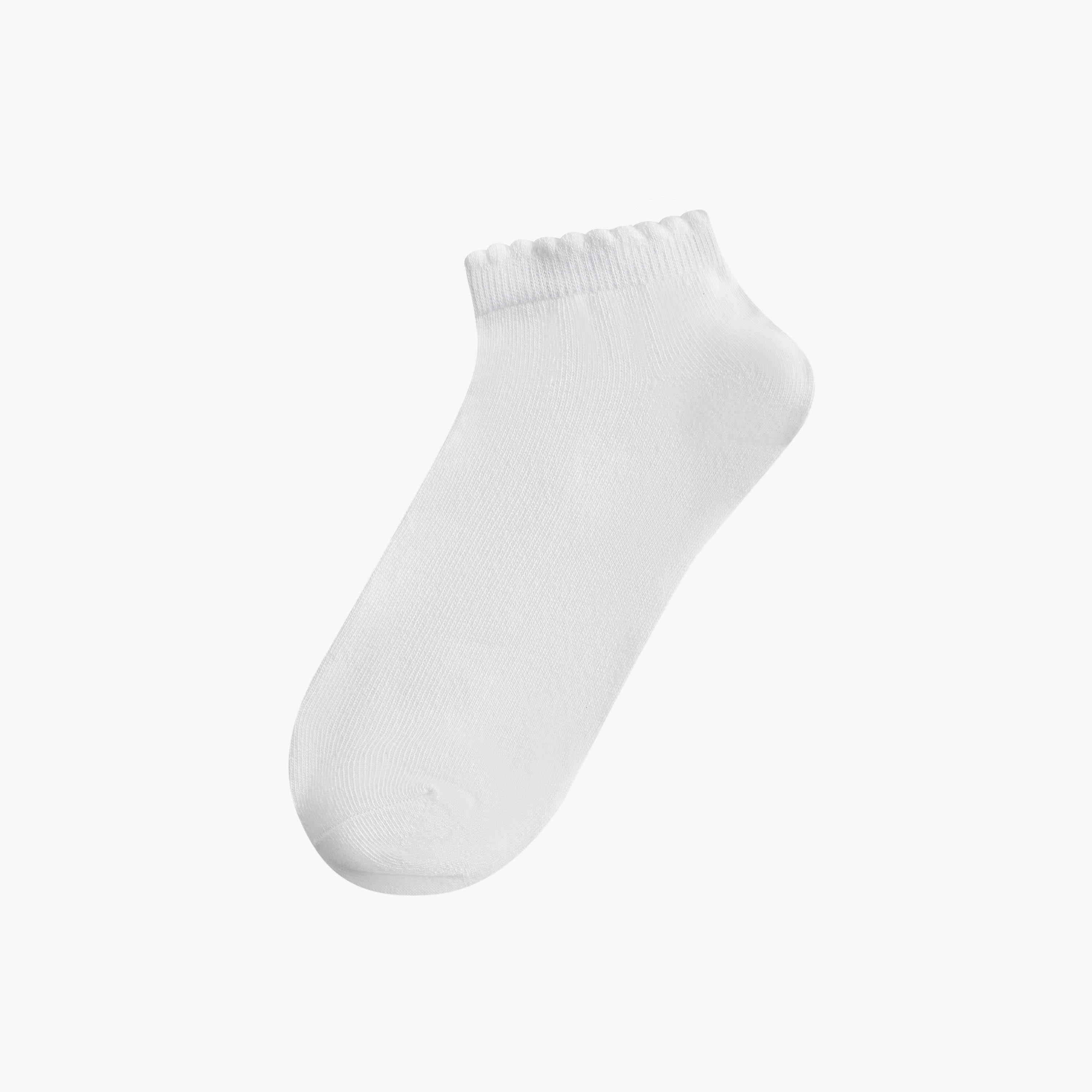 Flora Bella Assorted Ankle Length Socks with Scalloped Hem - Set of 5-women-socksandstockings-image-2
