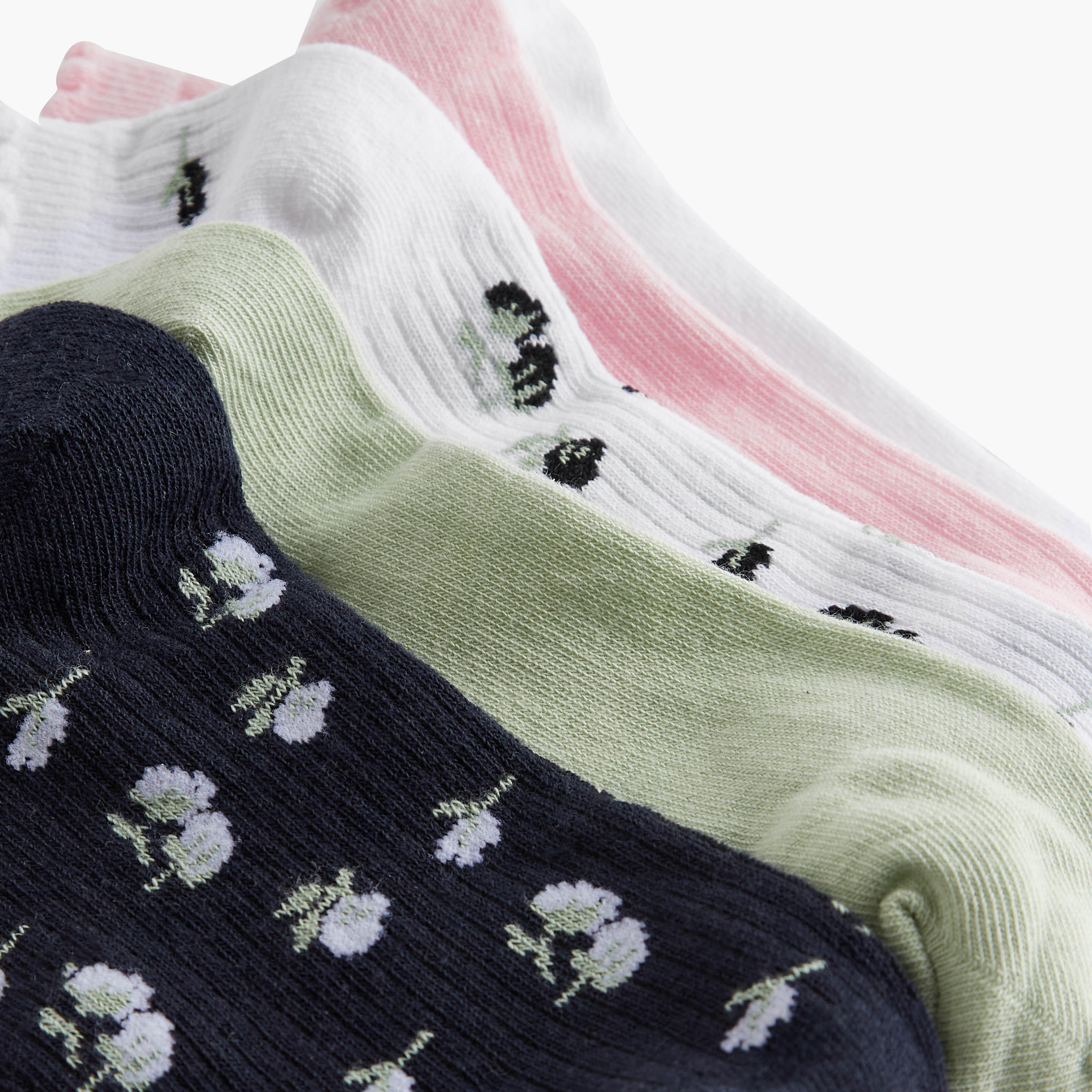 Flora Bella Assorted Ankle Length Socks with Scalloped Hem - Set of 5-women-socksandstockings-image-4
