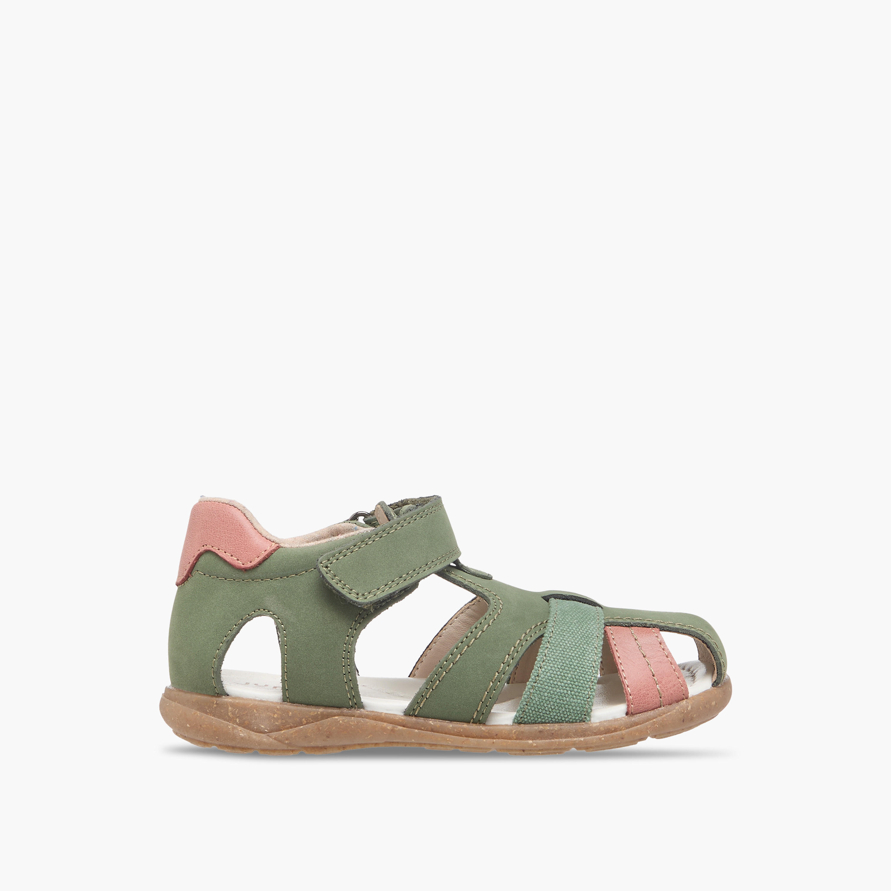 Juniors Panelled Sandals with Hook and Loop Closure-boys-shoes-sandals-image-2